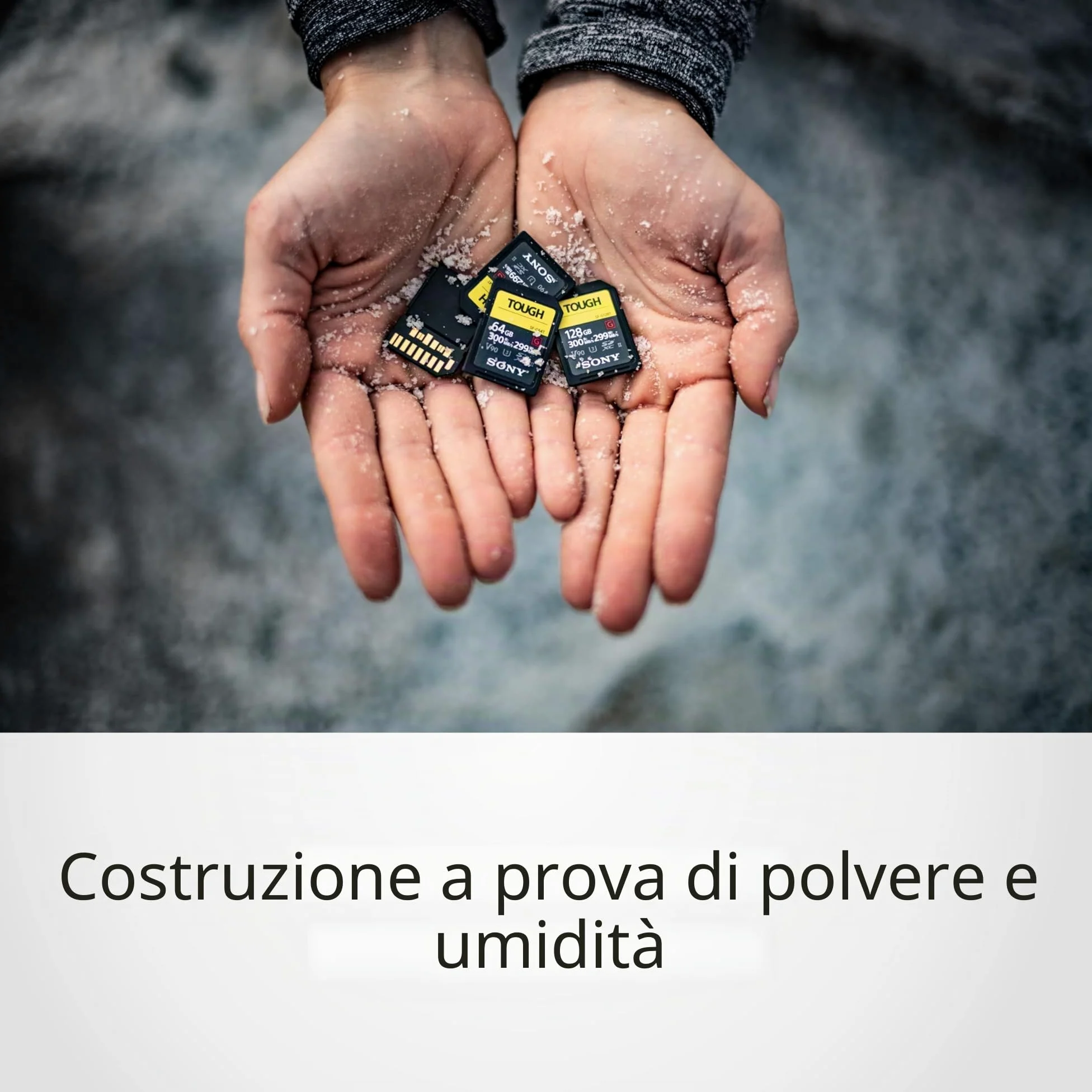 Sony SDXC Pro Tough 128GB – Scheda di memoria Class 10 UHS-II U3 (Resistente agli urti, impermeabile, ad alta velocità di scrittura, ideale per video 4K, compatibile con dispositivi UHS-II)