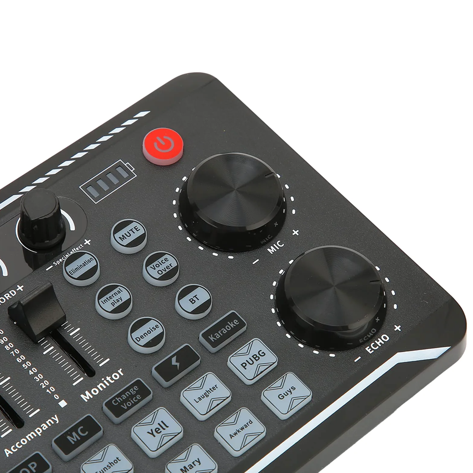 Scheda Mixer Sound, F998 Versione Inglese Professionale Scheda audio esterna Professionale, Miscelatore audio per scheda Effetti Sound Change Voice Scheda audio, con effetti sonori multipli, per la