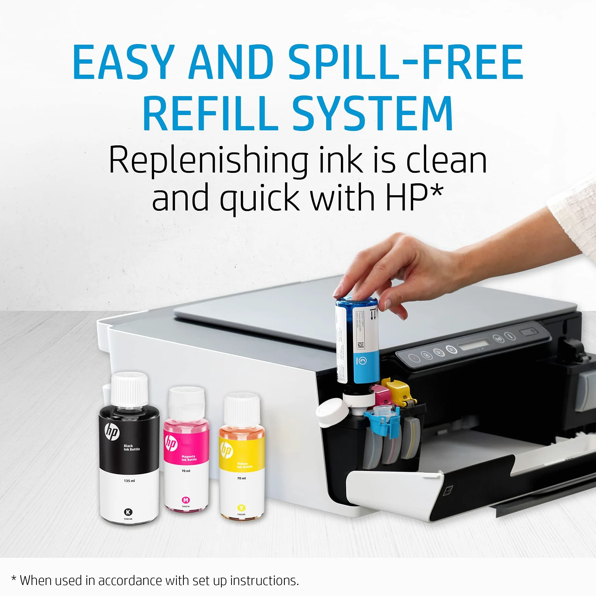 HP Inchiostro Nero 32XL Bottiglia da 31 CMY/32XL, 4-Pack, Compatibile con HP Smart Tank Plus e stampanti Premium, Alto Rendimento, Facile da Versare, Set Completo di Colori dell'Inchiostro