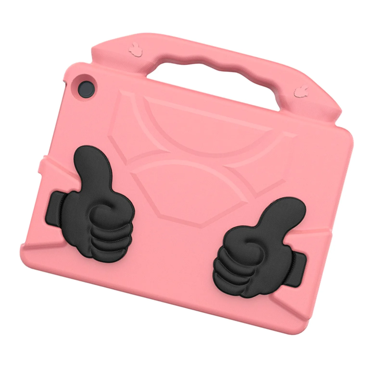 Yctze Custodia per Tablet EVA, Copertura Protettiva Antiurto, Contenitore per Tablet Pieghevole Girevole con Ritagli Precisi, Ideale per HD 10 2021 2023 (Rosa pesca)