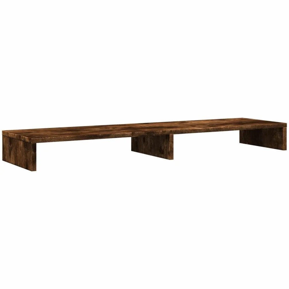Generico Supporto per Monitor Rovere Fumo 100x27x10 cm in Truciolato,Dispositivi elettronici,Accessori per dispositivi elettronici,Accessori per Computer,Rialzi e Supporti per computer-854656