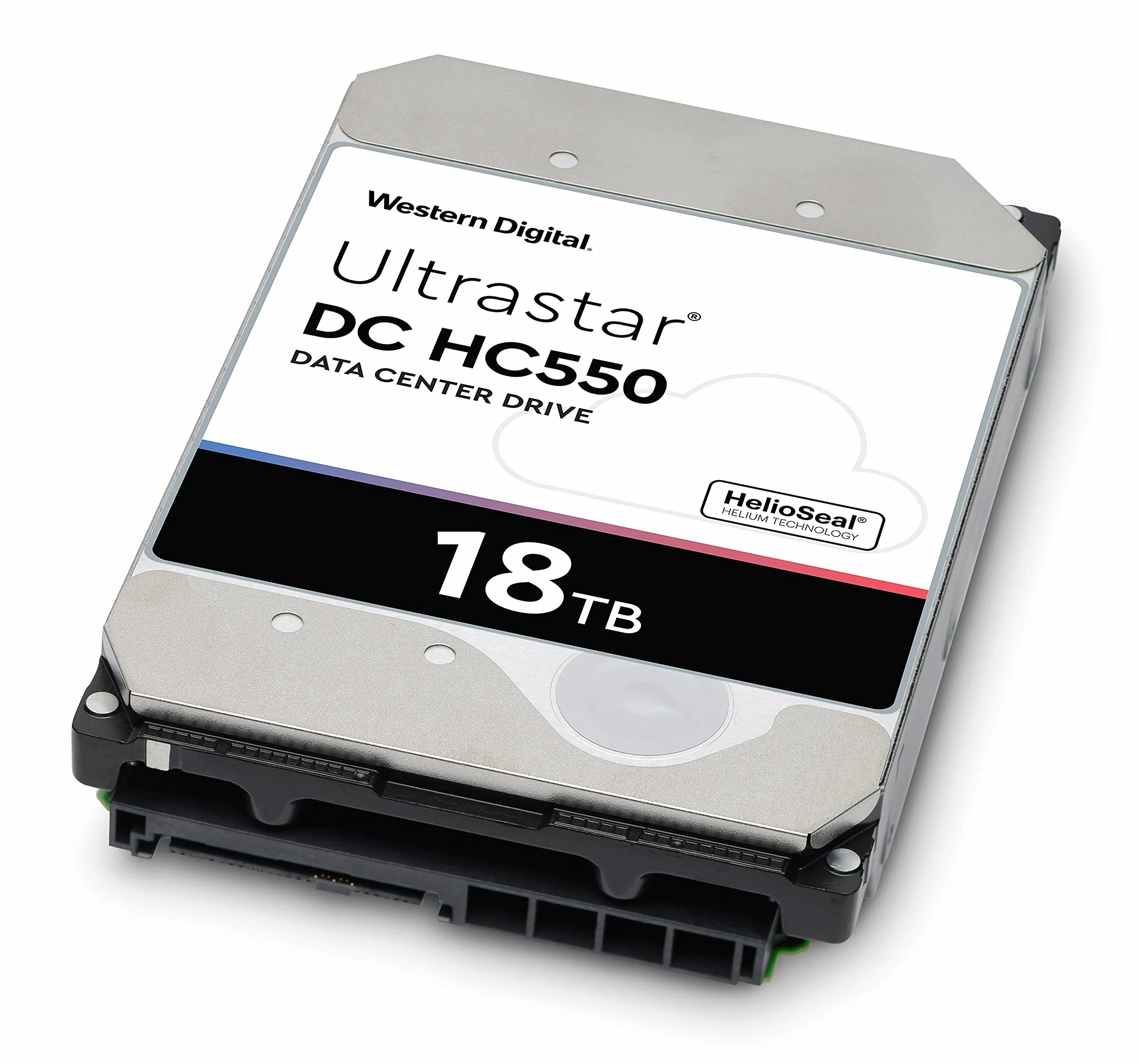 Disco rigido Western Digital Ultrastar DC HC550 Enterprise da 18 TB (SATA 3,5" 6 Gbps, SAS 12 Gbps, 7.200 rpm, 512 MB di cache)