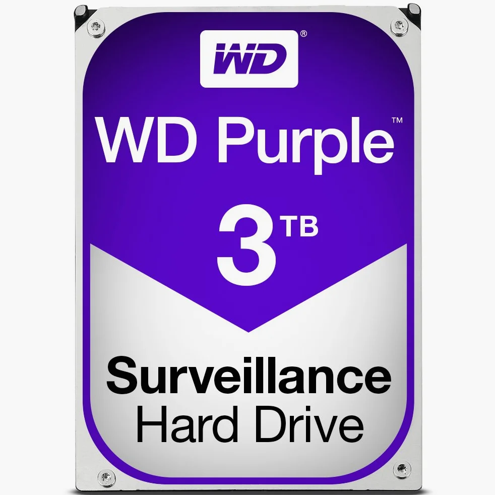 Western Digital WD Purple HDD Interno 3000 GB, SATA III, 6000 Mbit/s, 7200 rpm, 64 MB, 3.50 Pollici