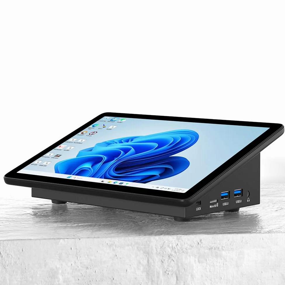 Computer Mini PC Mini Desktop PC con Schermo Tattile 10,1 Pollici, N5095 Win 11 Pro pc-mini Portatile 8GB RAM, 128GB ROM, Batteria 5000mAh, Display 4K HDMI&Tipo C, RS232, WiFi5,0, BT5,0