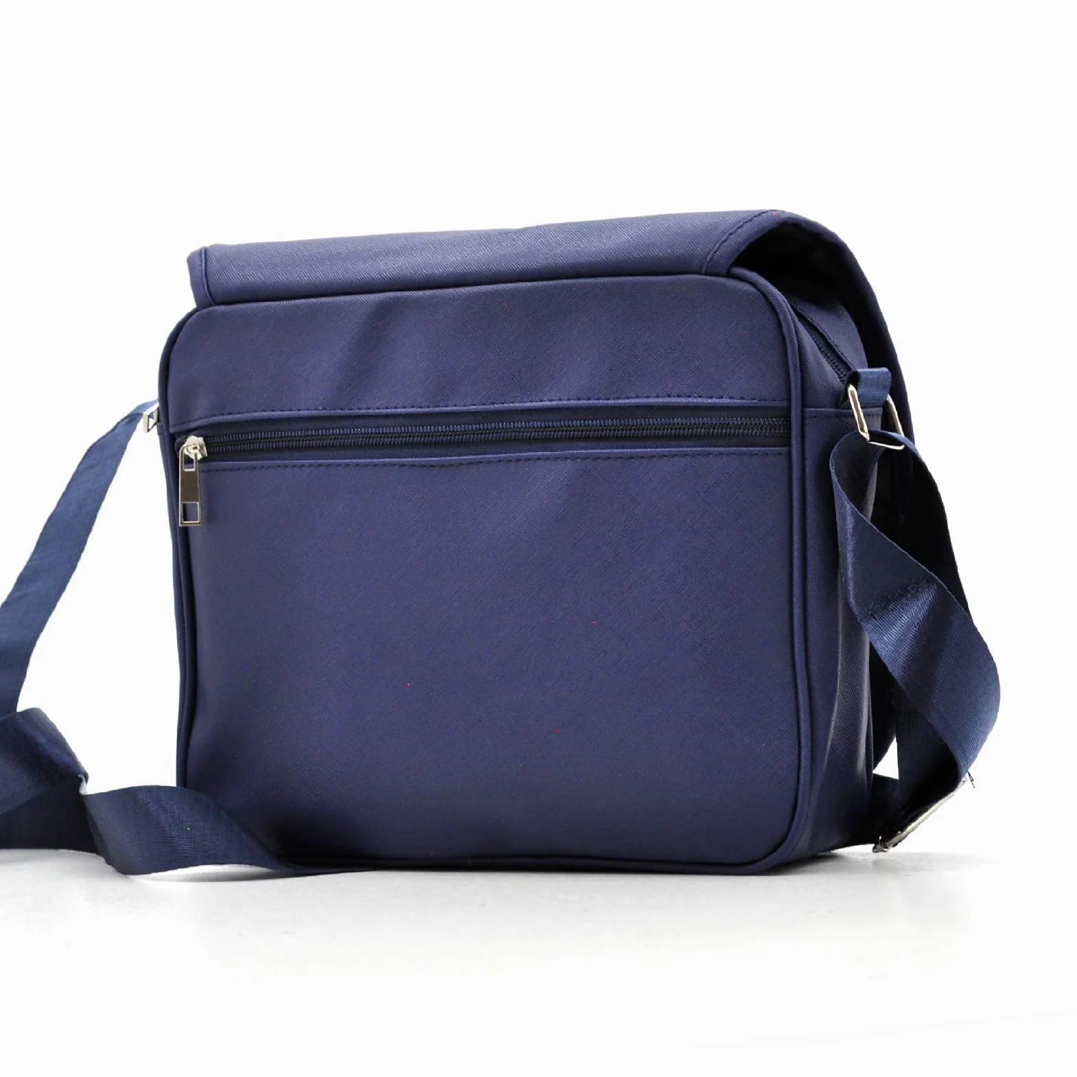 Borsa Messenger in Tessuto Tecnico, Porta Laptop 35x23x13cm, Blu Navy, Tracolla Regolabile per Ufficio e Lavoro