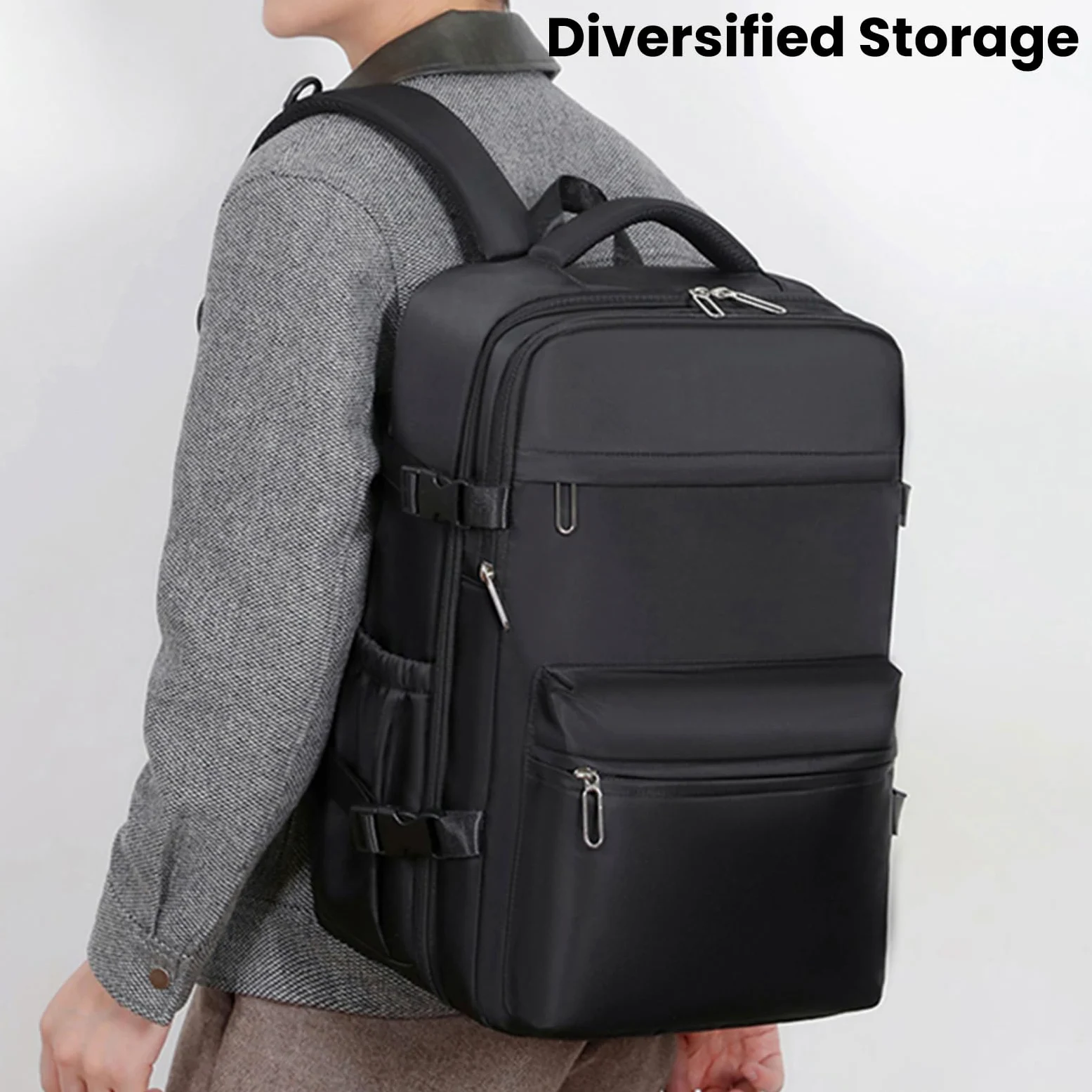 BRRNOO Aspirapolvere a Zaino 27L con Pompa, Apertura a 180 Gradi, Design