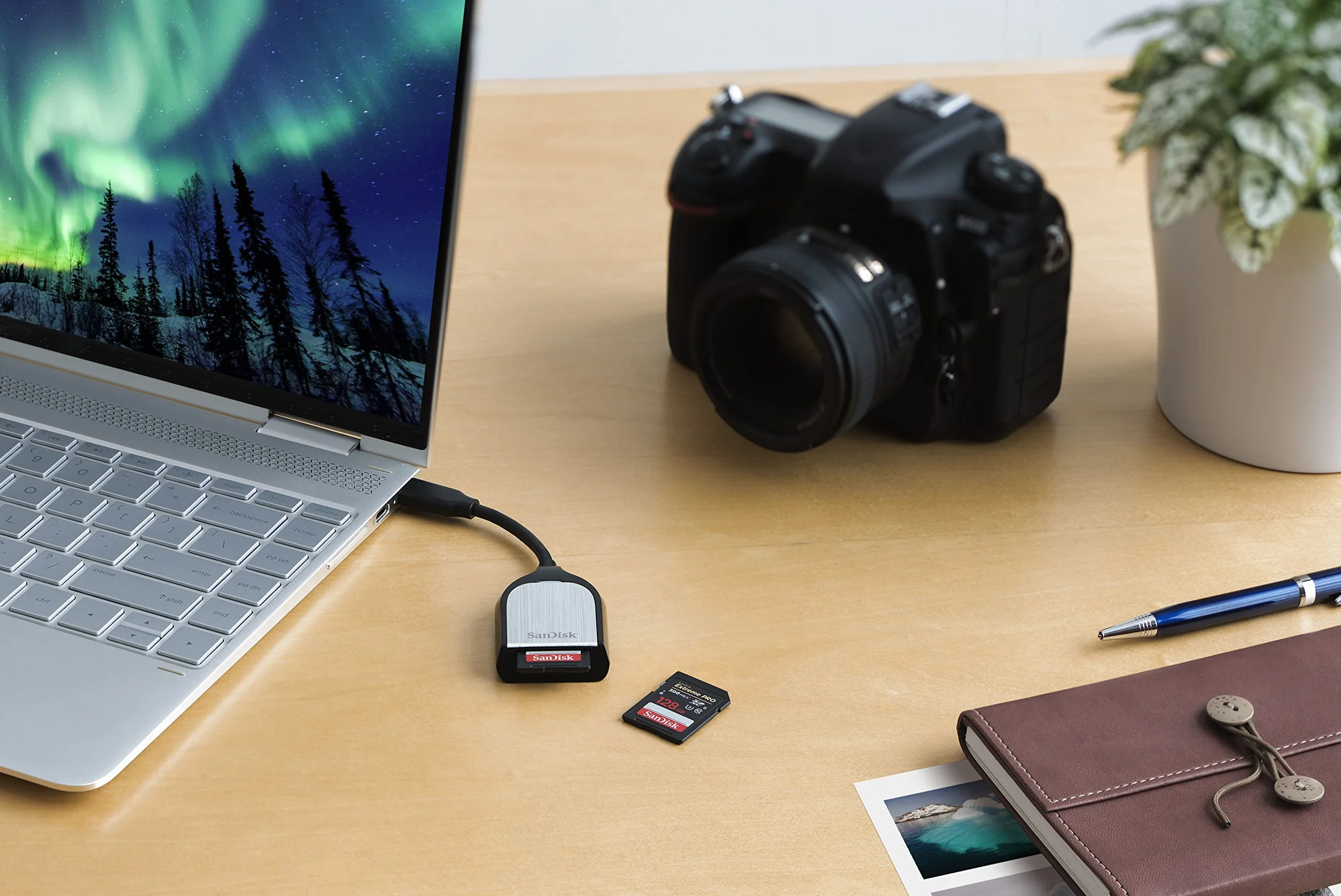 SanDisk Extreme PRO SD UHS-II USB-C Card Reader, Nero