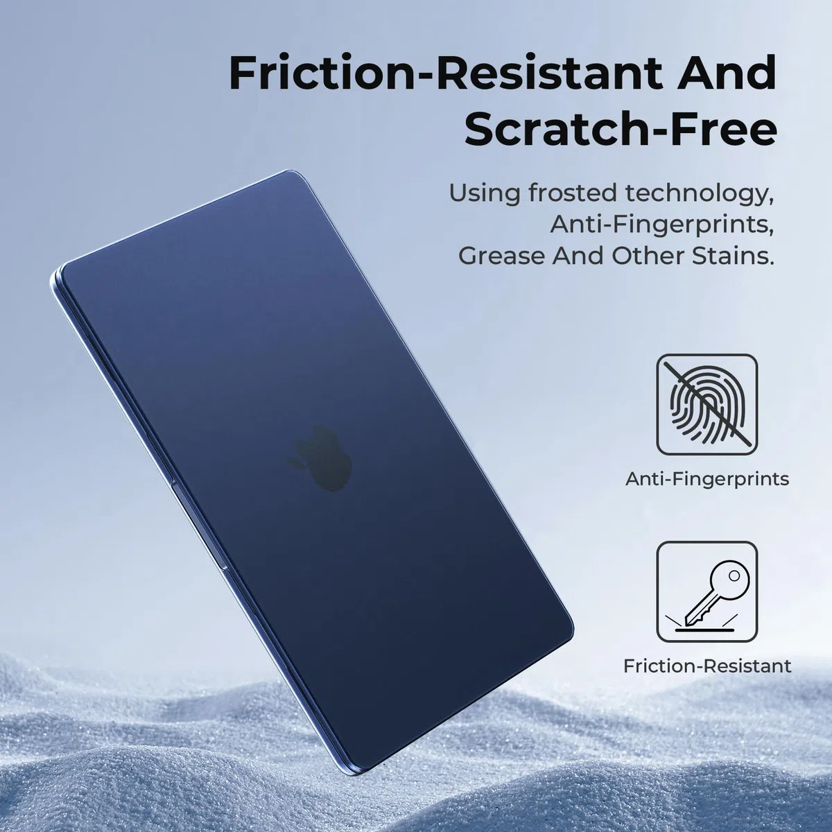 BlueSwan Custodia Compatibile con Cover MacBook Air 13 M5 2026 M4 2025 M3 2024 M2 2022 Mac Book Air 13,6 Pollici Laptop PP Case A3449 A3113 A3240 Resistente ai Graffi si Bene - Opaco Blu Mezzanotte