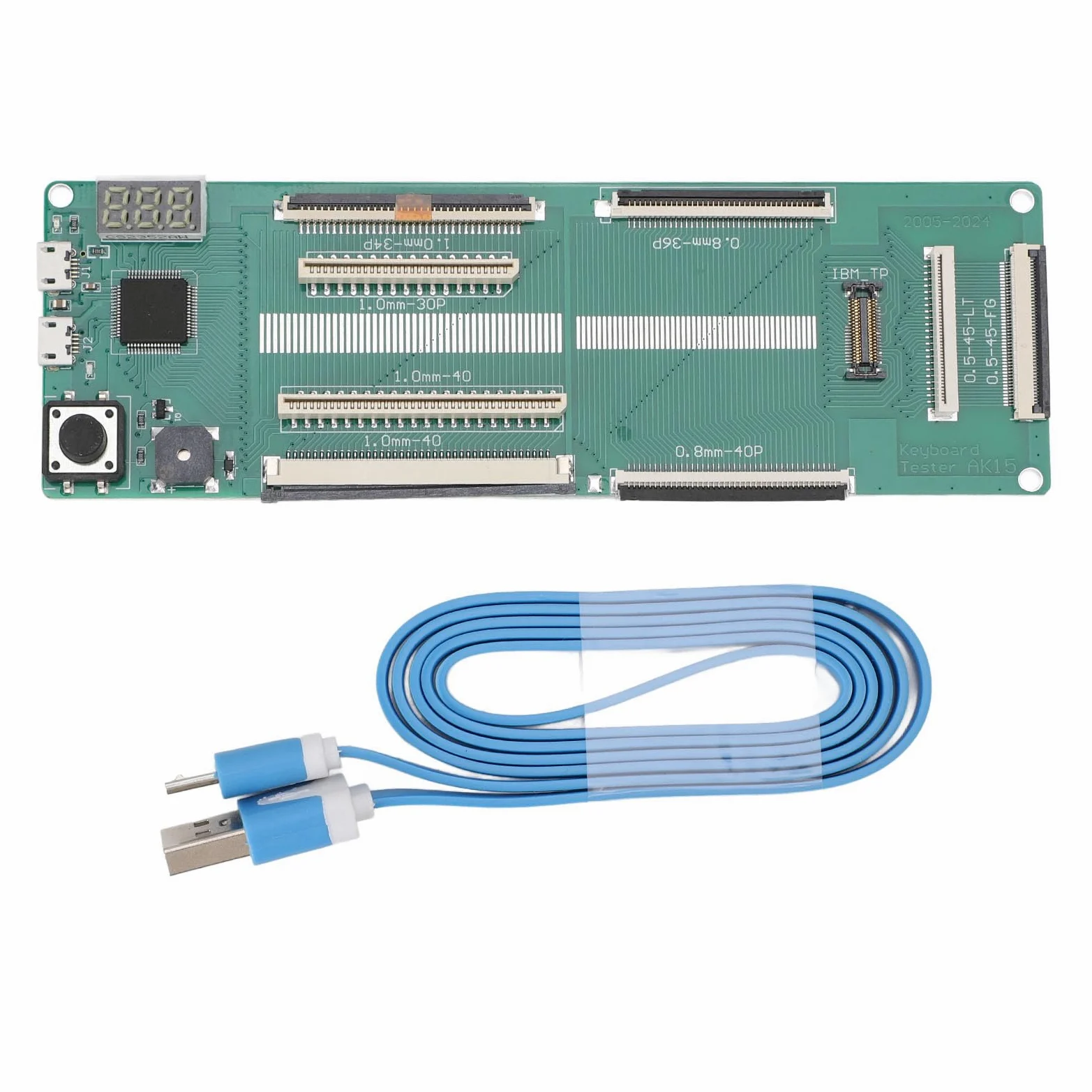 Generic Tester per Tastiera Portatile Strumento di Test Durevole con Display Digitale per Varie Marche di Tastiere Design Portatile con Cavo USB, Dimensioni Compatte per gli Appassionati di Tecnologia