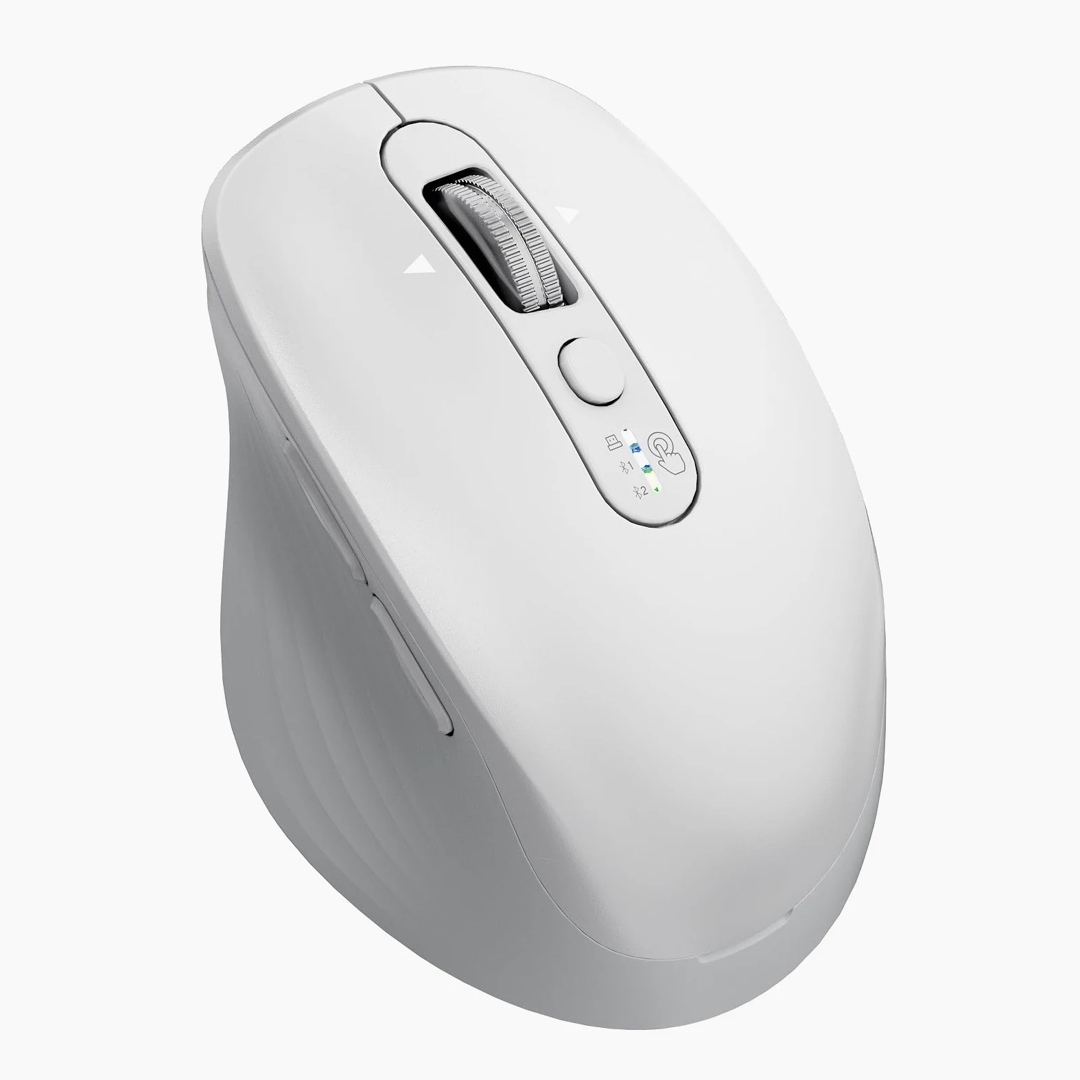 INFINMIND Mouse wireless, Multi-Dispositivo Bluetooth, ricevitore USB 2.4G e doppio Bluetooth, rotella di scorrimento 4 direzioni silenzioso per computer, laptop, PC, MacBook, iPad (Bianco)