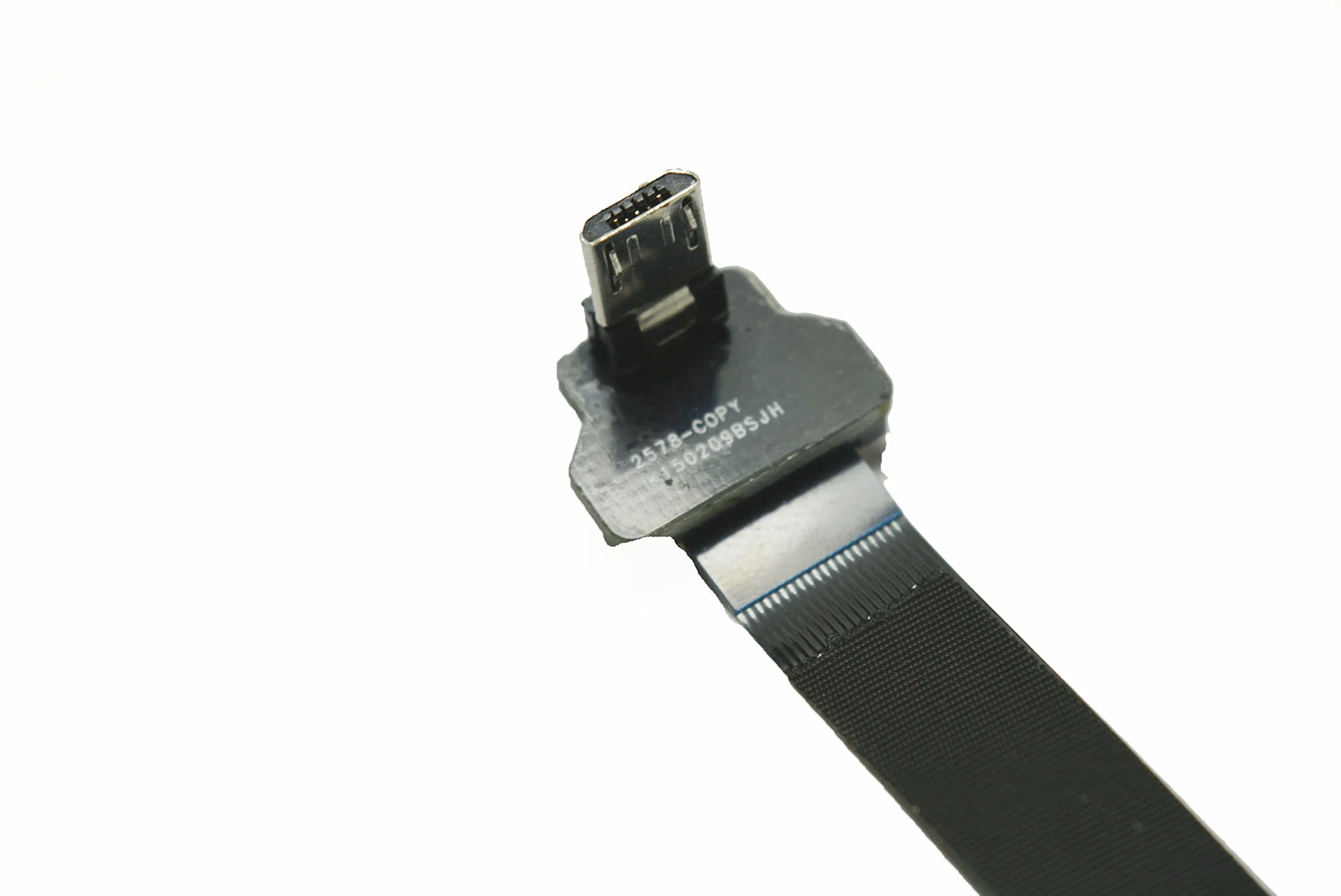 Lungo flessibile Ulter Flat Slim USB cavo Micro USB 90 gradi angolo maschio a USB standard A maschio per la ricarica e la sincronizzazione, nero 50 cm