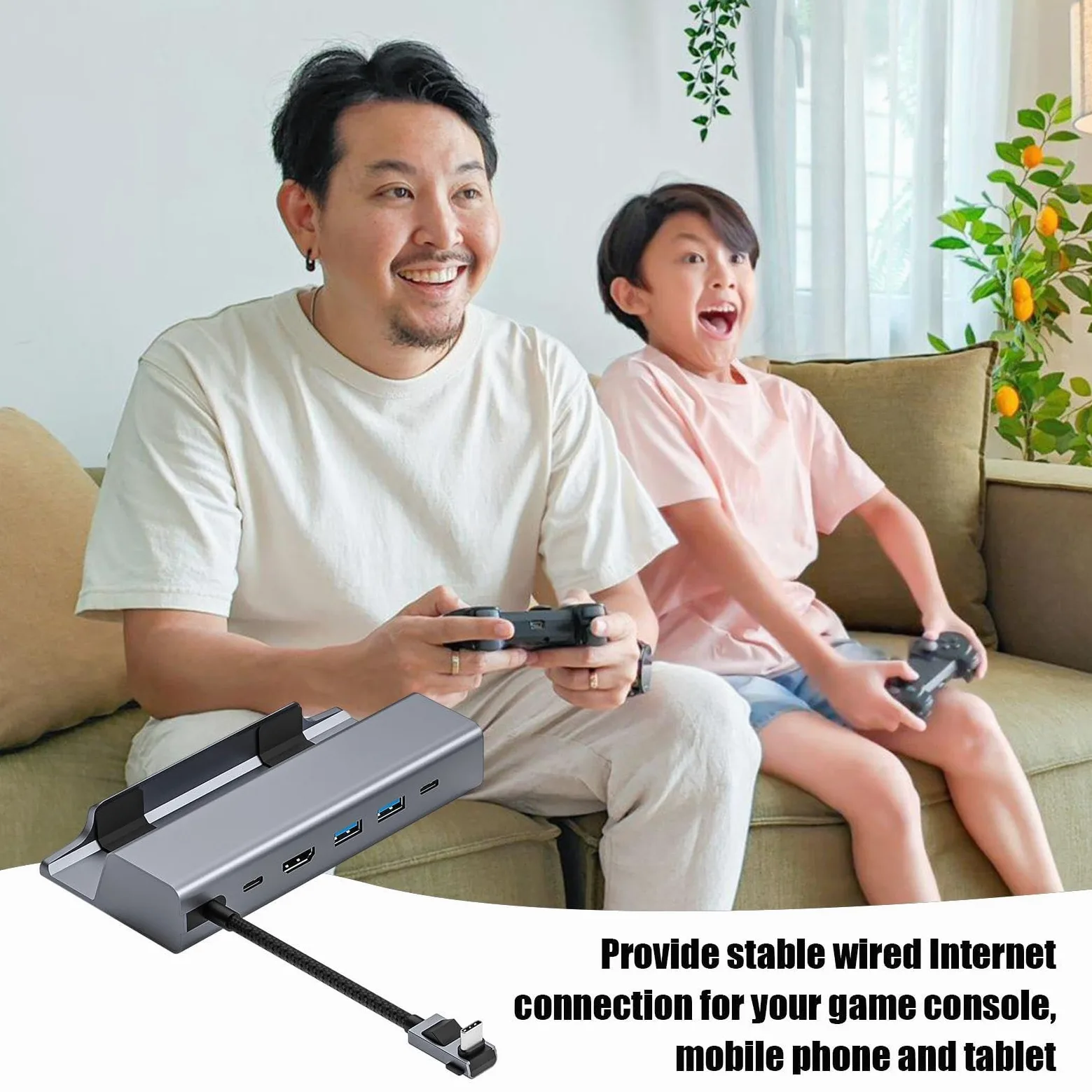 Docking Station per notebook, Docking Station 6 in 1 - Docking Station Hub per 2 Porte USB 3.0, Ricarica PD DA 100 W, USCITA HD 4K 2.0