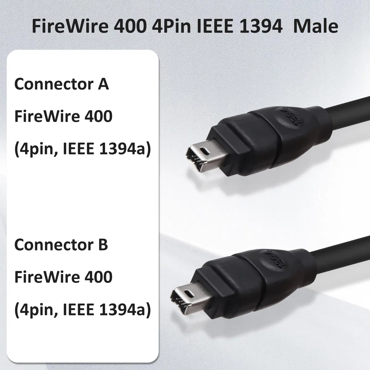 Cavo FireWire DV IEEE 1394 a 4 poli maschio Firewire 400 ad alta velocità i.Link DV cavo per videocamera a computer portatile disco rigido esterno – 1,8 m