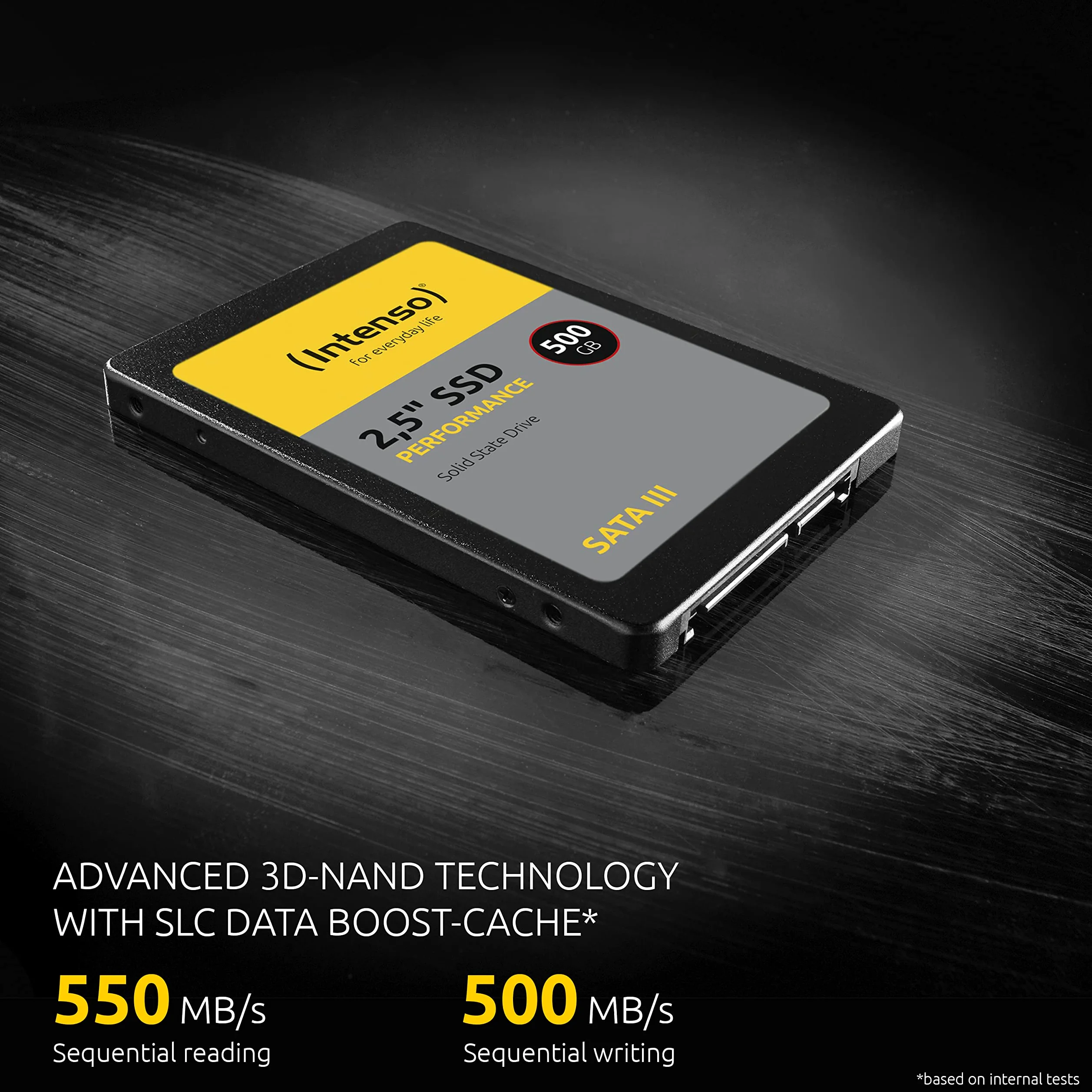 Intenso SSD SATA III da 2,5 pollici 128 GB 550 MB/s Nero