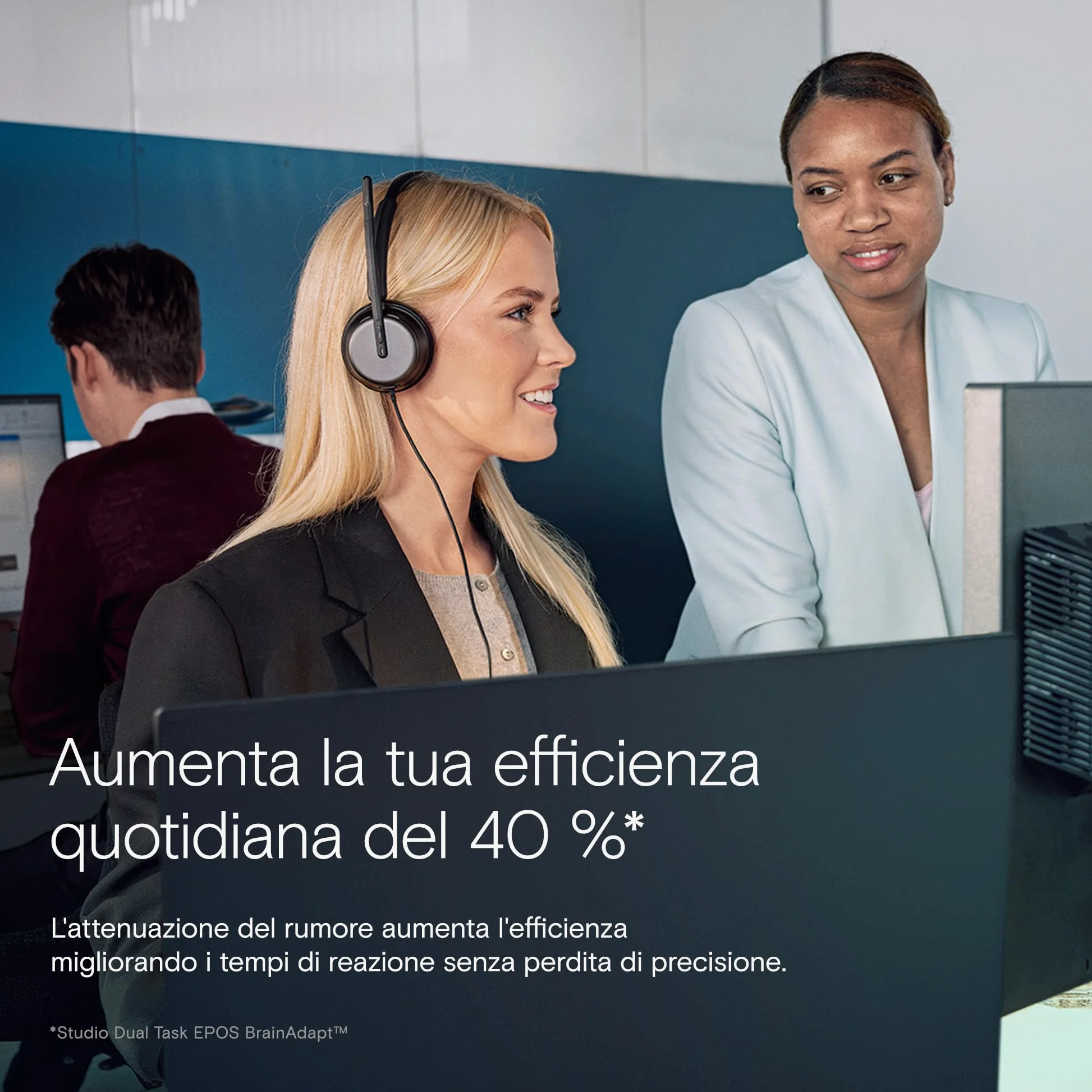 EPOS IMPACT 860T ANC Cuffie con Cavo Doppio Padiglione e Active Noise Cancelling, Certificato Teams, USB-C e USB-A, Super Wideband Audio, Ottime per Chiamate, Zoom, Ufficio, Casa e Lavoro Ibrido
