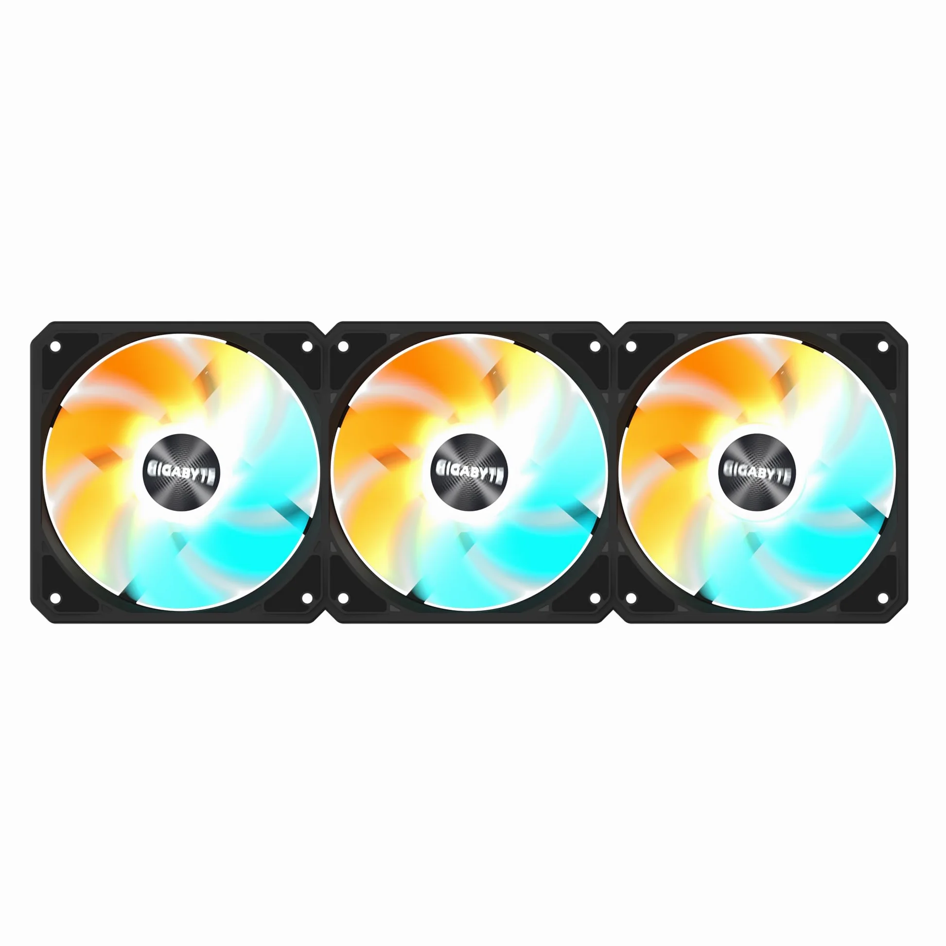 GIGABYTE GBT EZRVSFAN1203 - Ventola di raffreddamento da 120 mm, flusso d'aria elevato e funzionamento silenzioso, cuscinetto a manicotto resistente, dimensioni universali da 120 mm, telaio nero