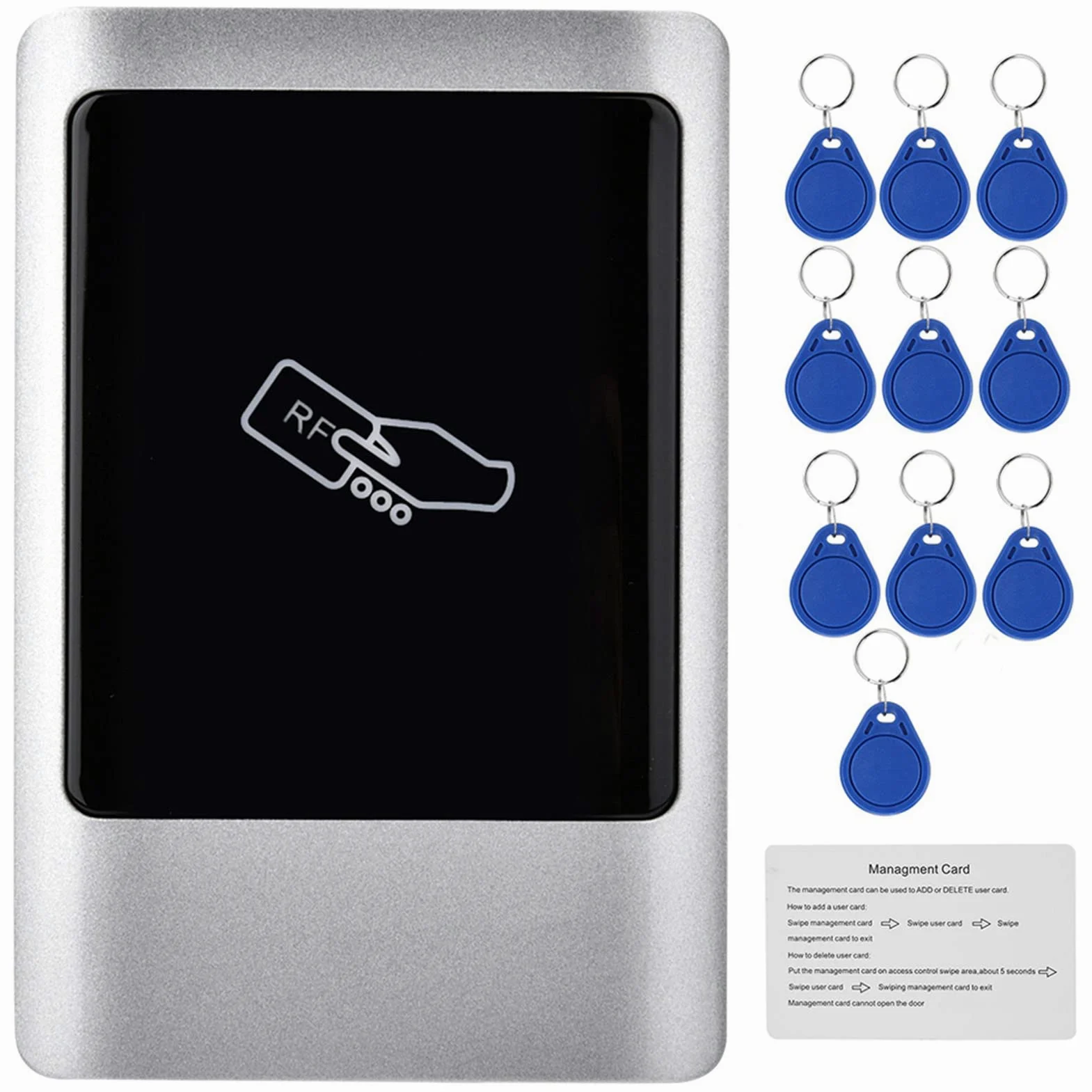 Reader Wiegand Access Control | Custodia in Metallo IP65 Impermeabile | Accesso Alla Porta della Smart Card 125 KHz e 13,56 MHz (ID) (IC)
