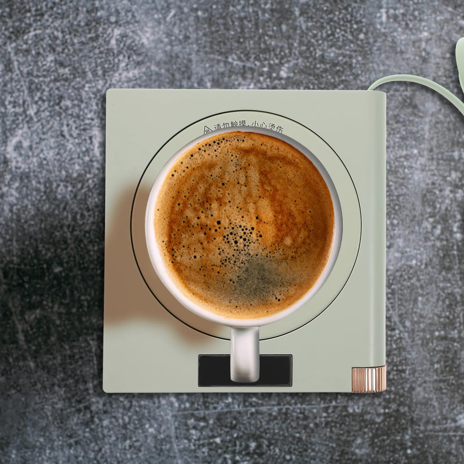 CRAFTHROU Scalda Tazza Elettrico Controllo Temperatura Intelligente e Spegnimento Automatico, Alimentazione USB 5v, Materiale Plastico e Metallo, per Ufficio e Casa