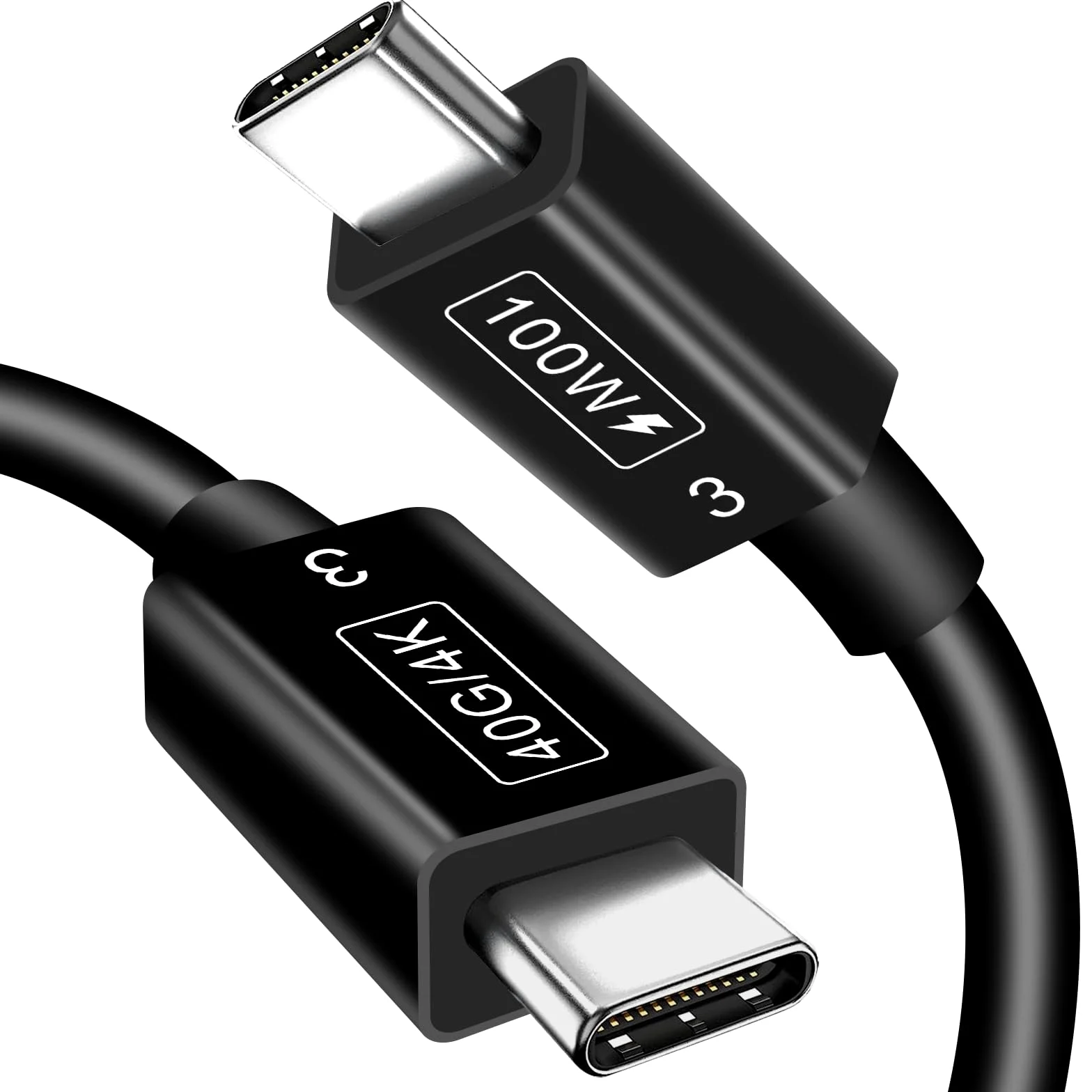 Cavo USB C 3 metri – 100 W ricarica rapida, 40 Gbps, video 4K, compatibile con Thunderbolt 3