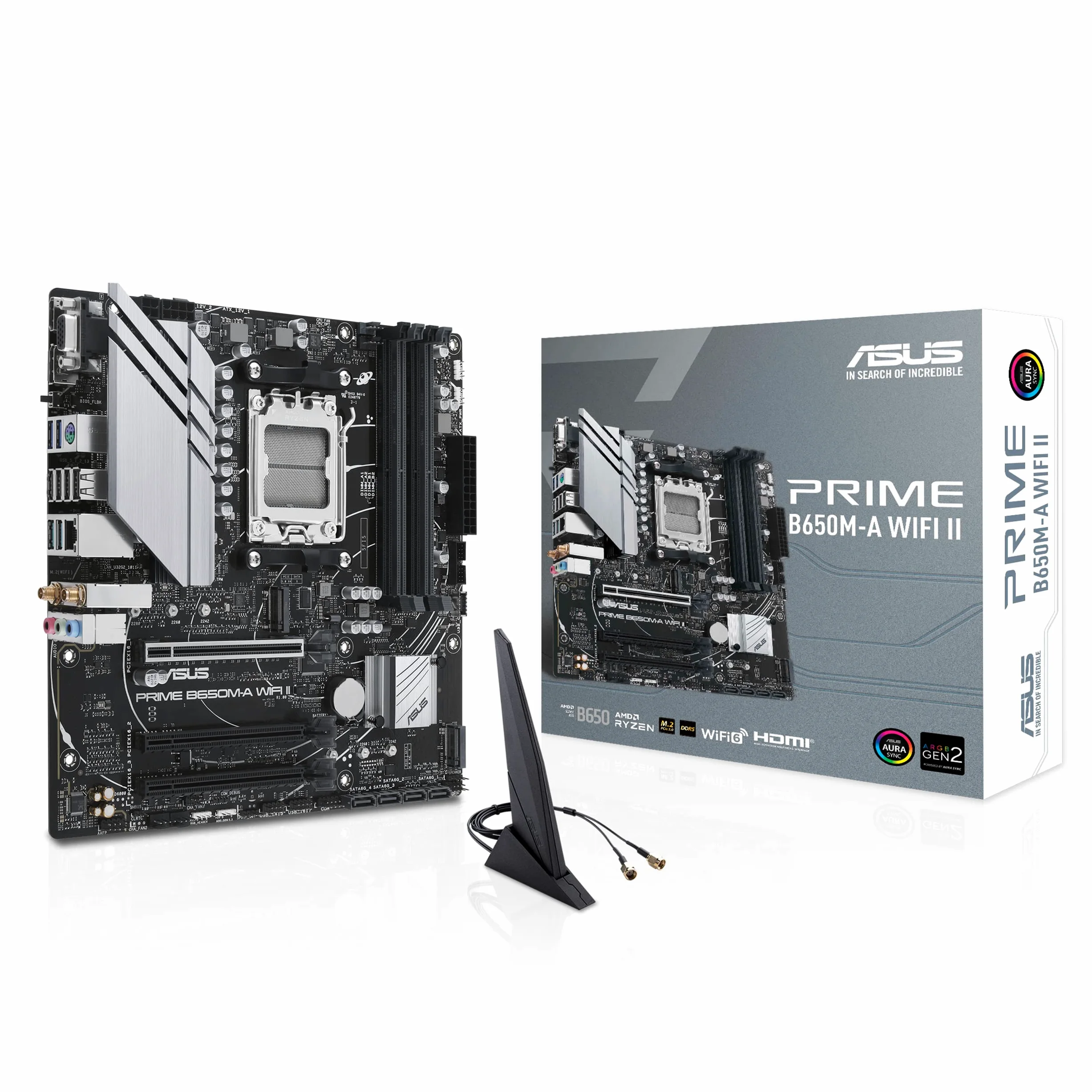 ASUS B650EM MAX GAMING WIFI, Scheda Madre AMD mATX, Slot DDR5, PCIe 5.0 Ready, Tre Slot M.2, Wi-Fi 6, Ethernet Realtek 1Gb, DisplayPort, HDMI, Porte USB-A e USB-C da 10Gbps, BIOS FlashBack, Aura Sync