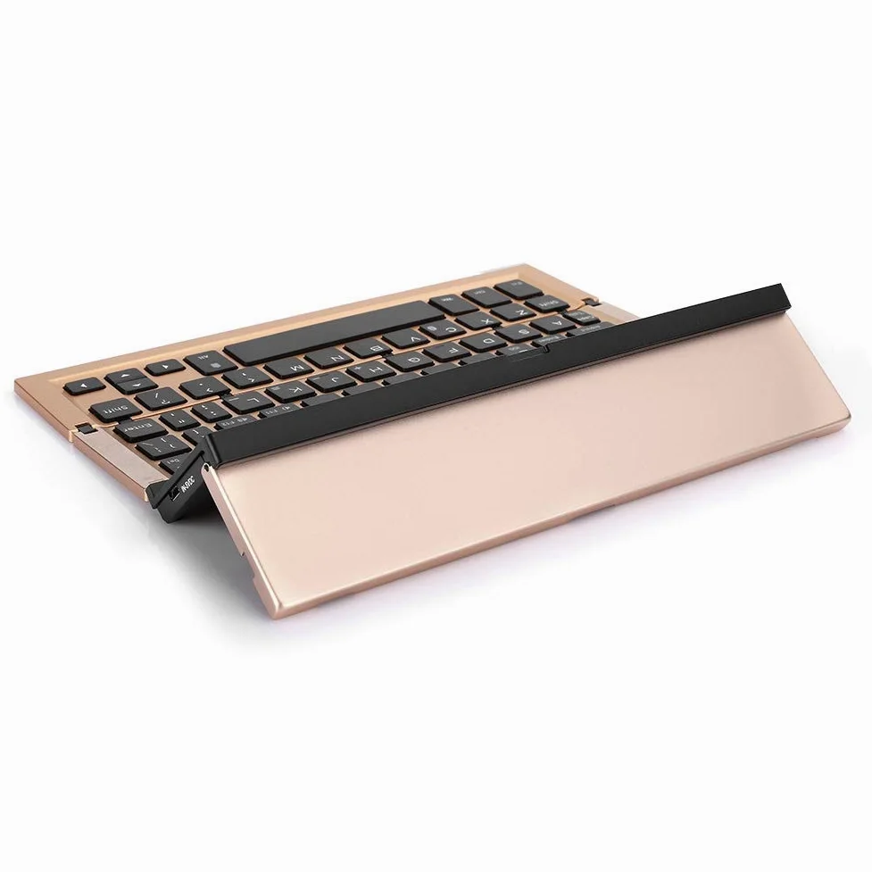 Ausla Mini Tastiera Pieghevole, Tastiera in Lega di Alluminio per Bluetooth 220 X 170 X 6 Mm con Supporto Integrato, Utilizzo 300 Ore, per Impiegati Amanti dei Giochi Digitazione in Viaggio