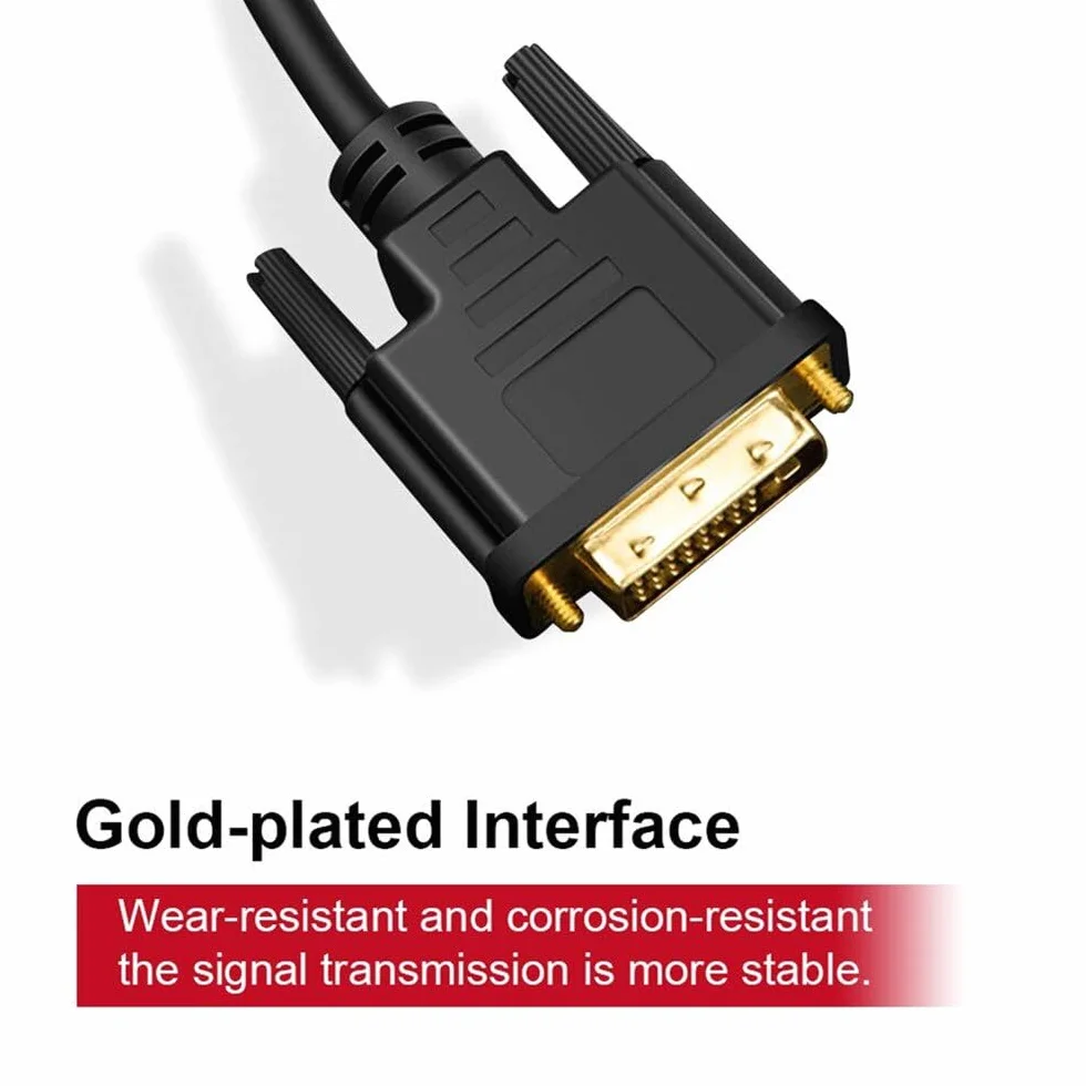 MMOBIEL Adattatore da USB-C a DVI - Da USB-C a DVI-D Dual Link Compatibile con MacBook, iPad, Dell XPS ecc. Cavo Convertitore per Monitor, TV, Proiettore - 1080p Full HD 60Hz - Oro - 1,8 m