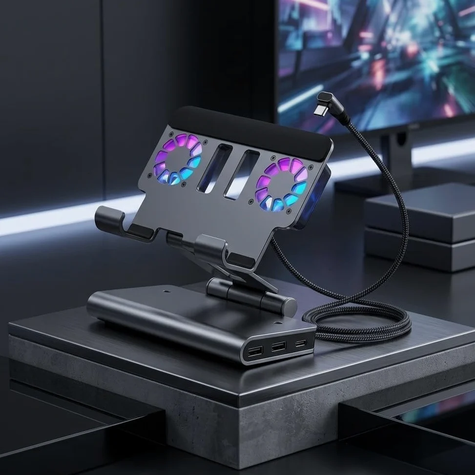 Raffreddamento per OneXPlayer con doppia ventola di raffreddamento 4K per | Doppia ventola da 6000 giri/min, previene il surriscaldamento, gioco intenso per sessioni, funzionamento silenzioso