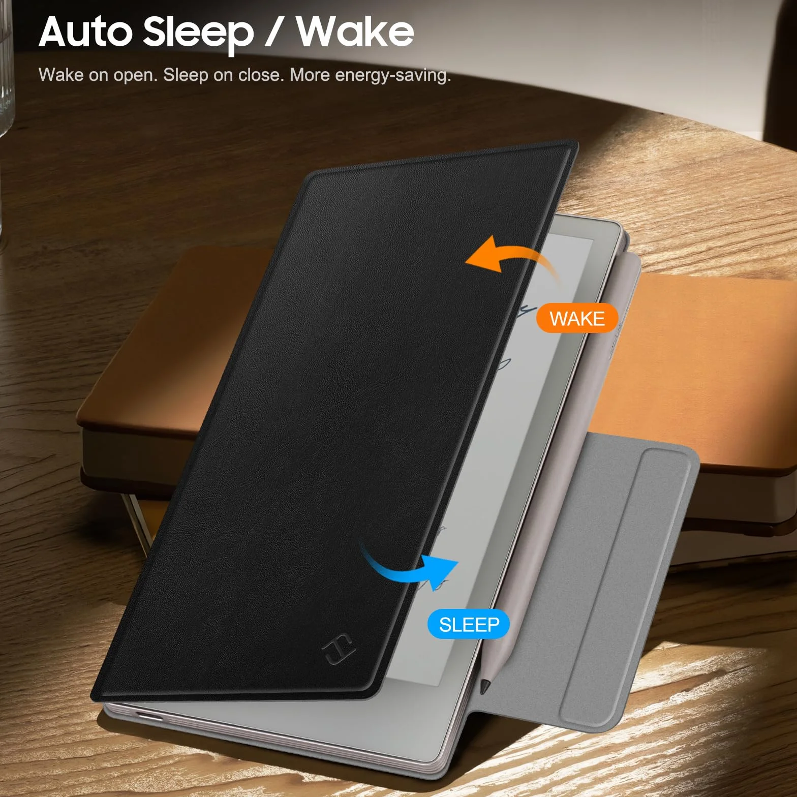 FINTIE Custodia per Remarkable Paper Pro Move 7.3 Pollici 2025 con Portapenna, Custodia Magnetica Sottile e Leggera con Auto Sveglia/Sonno, Nero