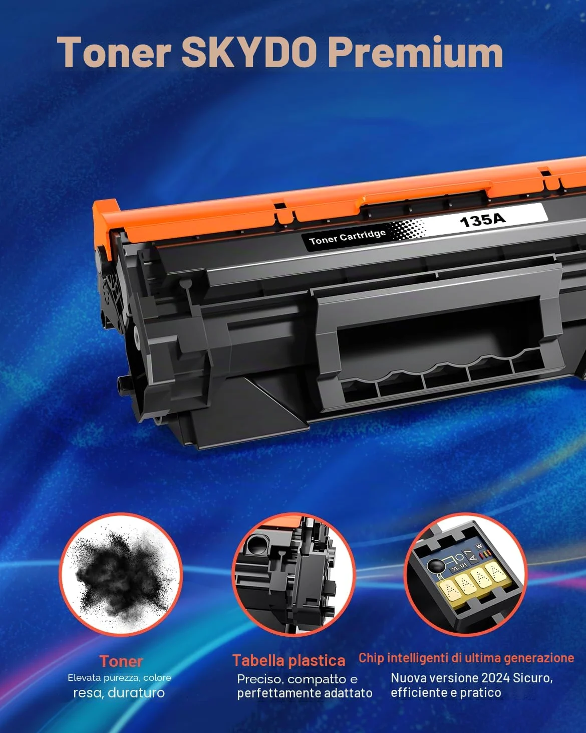Toner 135A compatibile con toner HP 135X W1350X HP 135A Nero W1350A Cartuccia Toner per Stampanti HP LaserJet M209dw M234dw M234sdn M234sdw (Con chip, 2 Nero)