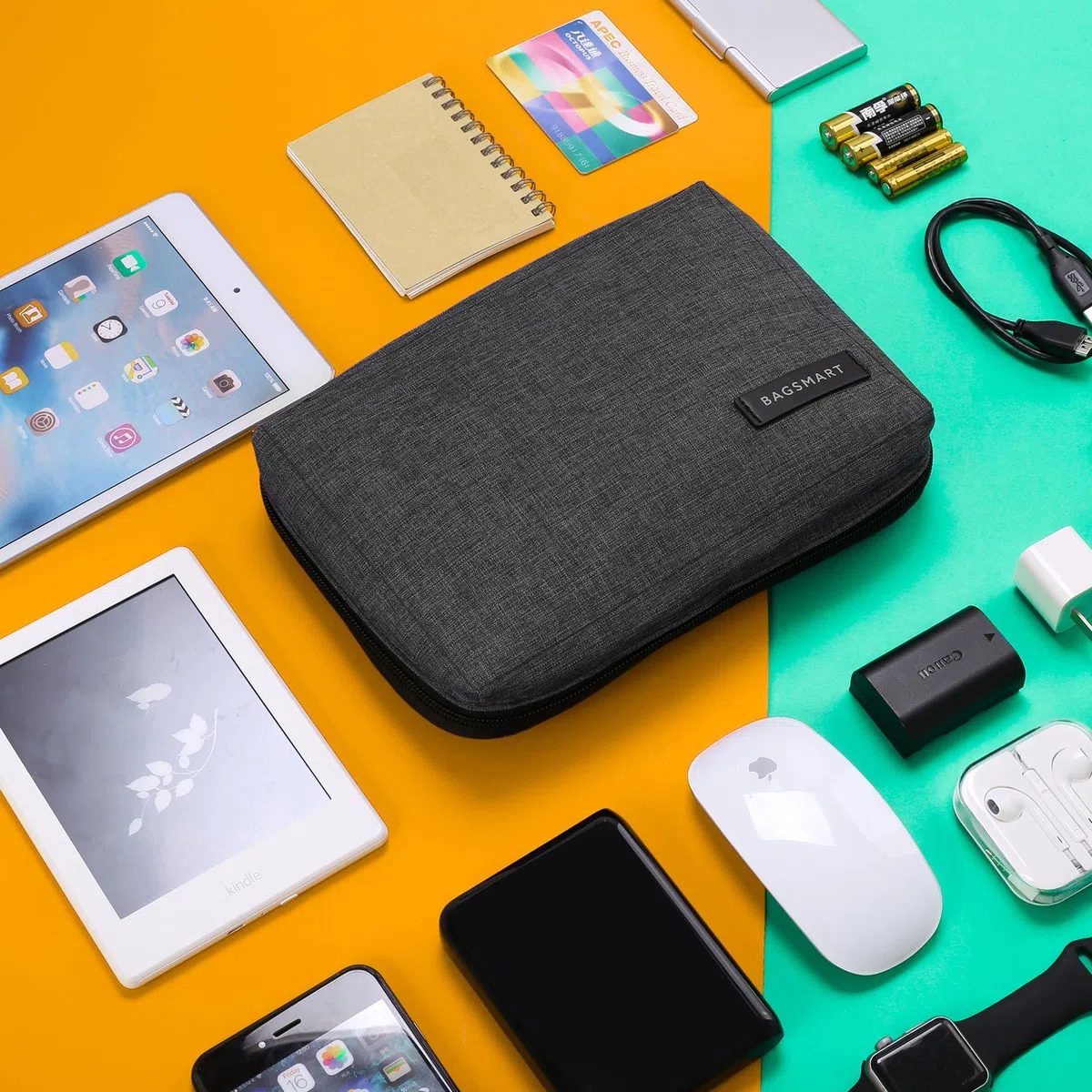 Bagsmart, portaoggetti organizzatore per cavi elettrici, chiavette USB e schede di memoria