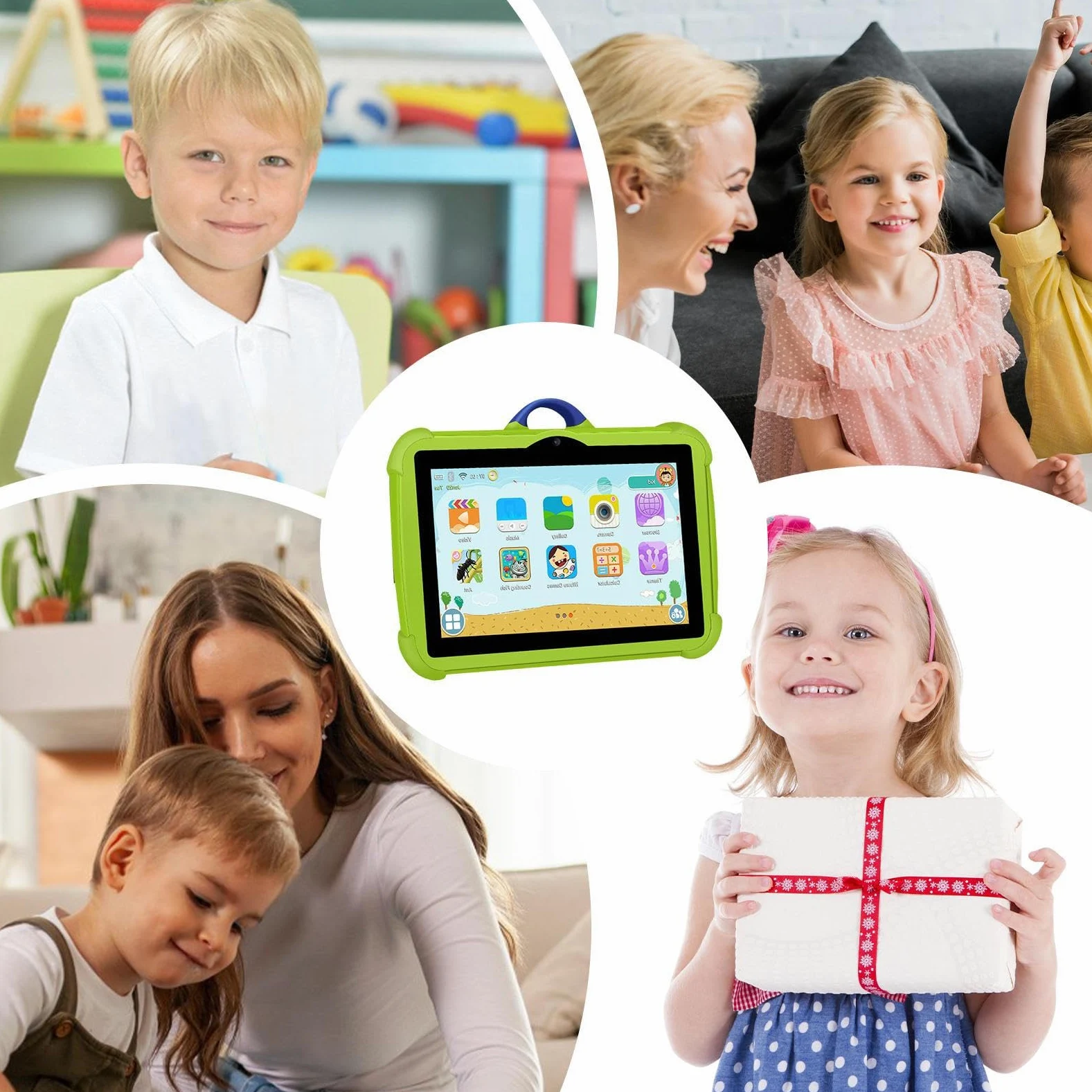 Generico Tablet Per Bambini Da 7 Pollici - Tablet Android7.1, +64 GB Romtablet PC | Protezione Agli Occhi A Prova Di Goccia Multiuso E All' A Prova Di, Grande Batteria Con Doppio Contro