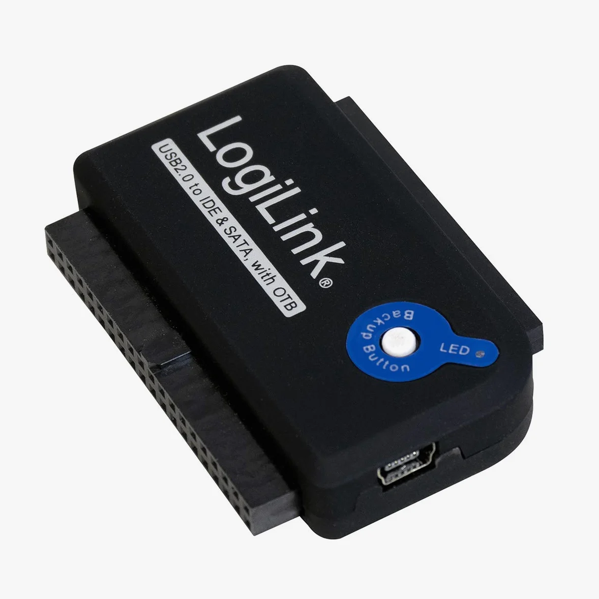 LogiLink Adapter USB 2.0 to 2.5 + 3.5 Zoll IDE + SATA HDD OTB Nero