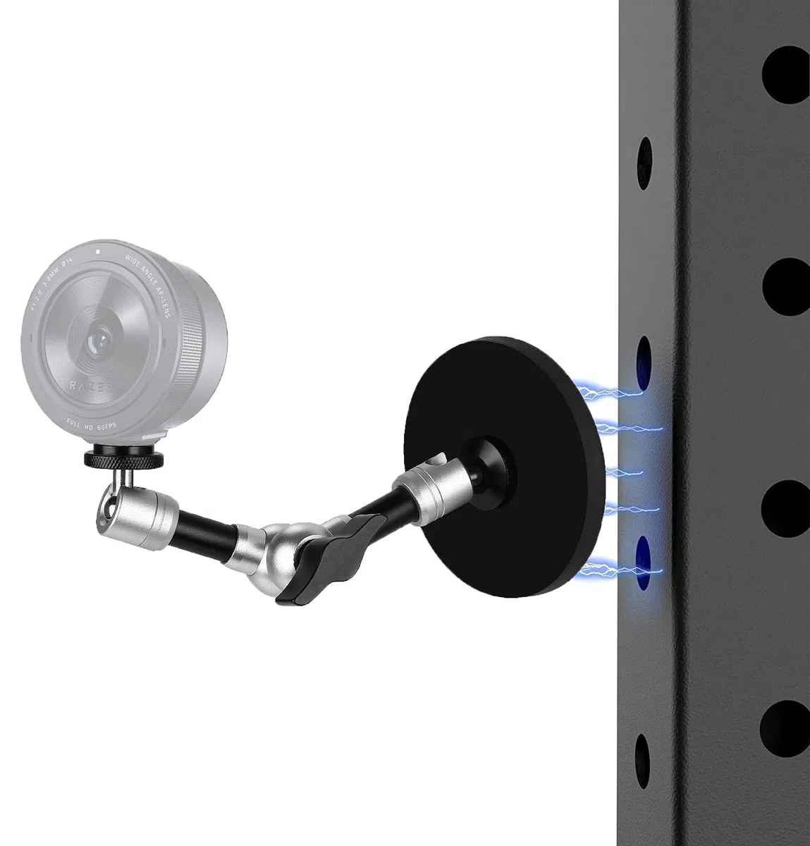 Supporto magnetico per webcam, braccio magico da 18 cm con supporto magnetico a ventosa compatibile con webcam Logitech C920s StreamCam Brio C925e C922x C930e C930 C920 C615