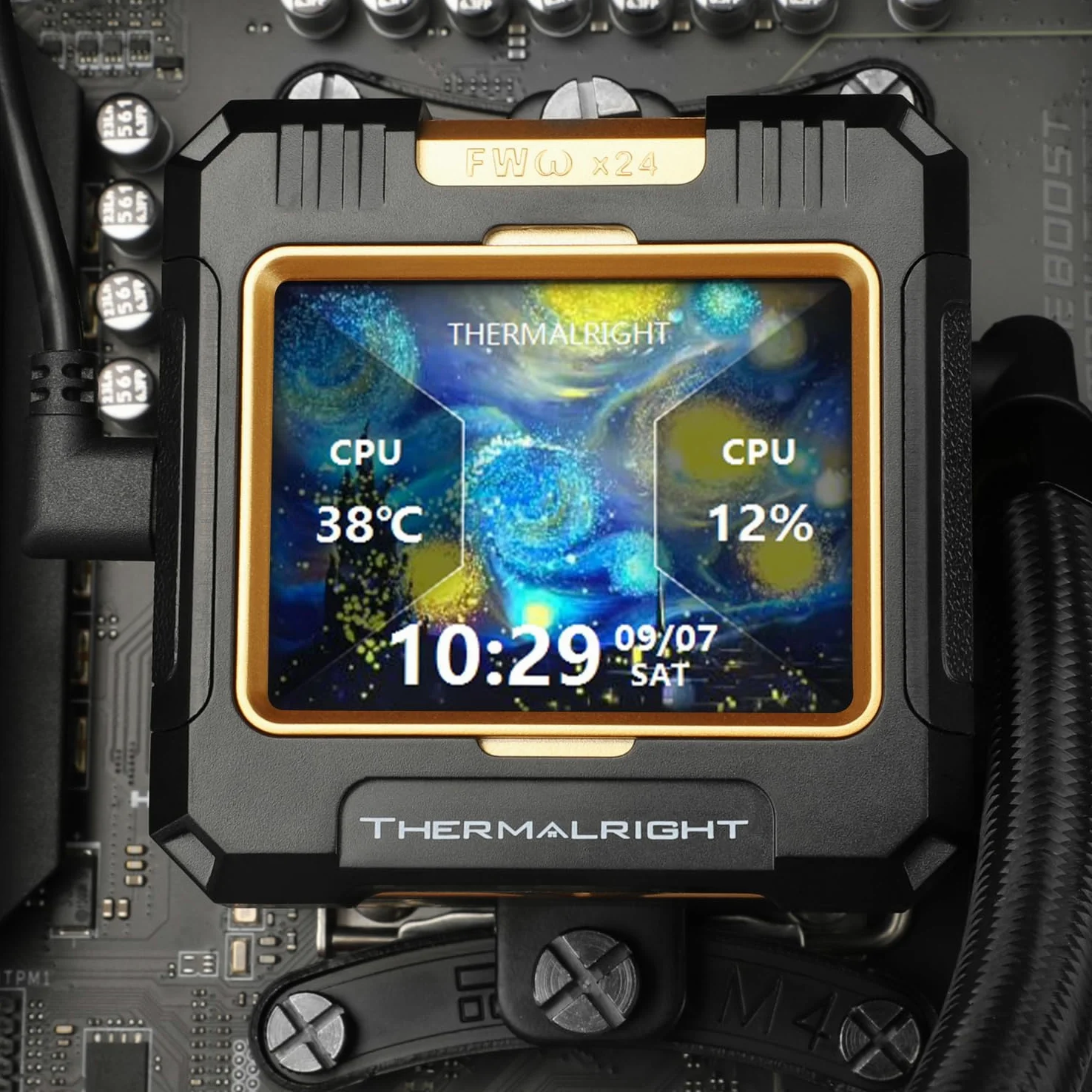 Thermalright TR FW 360 - Raffreddamento ad acqua ARGB, 360 AIO, risoluzione IPS 320 x 240, schermo LCD con display IPS da 2,4 pollici, raffreddamento CPU liquido per raffreddamento CPU AMD/Intel