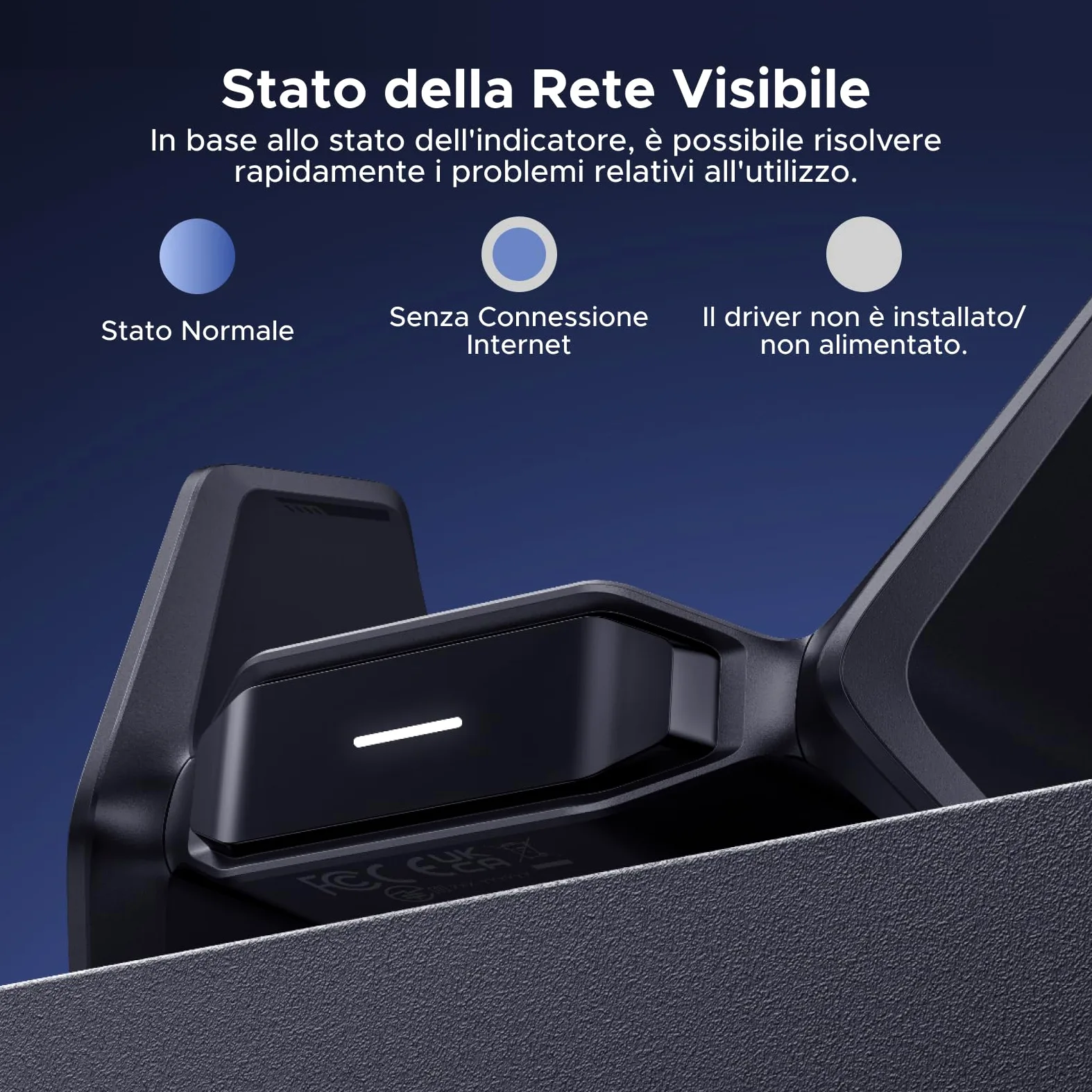 UGREEN Chiavetta WiFi 7 BE6500 Potente Adattatore USB Senza Fili Tribanda 6GHz 5GHz 2.4GHz Dongle USB WiFi Rete Modalità Soft AP Cifratura WPA3 Driver Integrato Compatibile con Windows 11 10