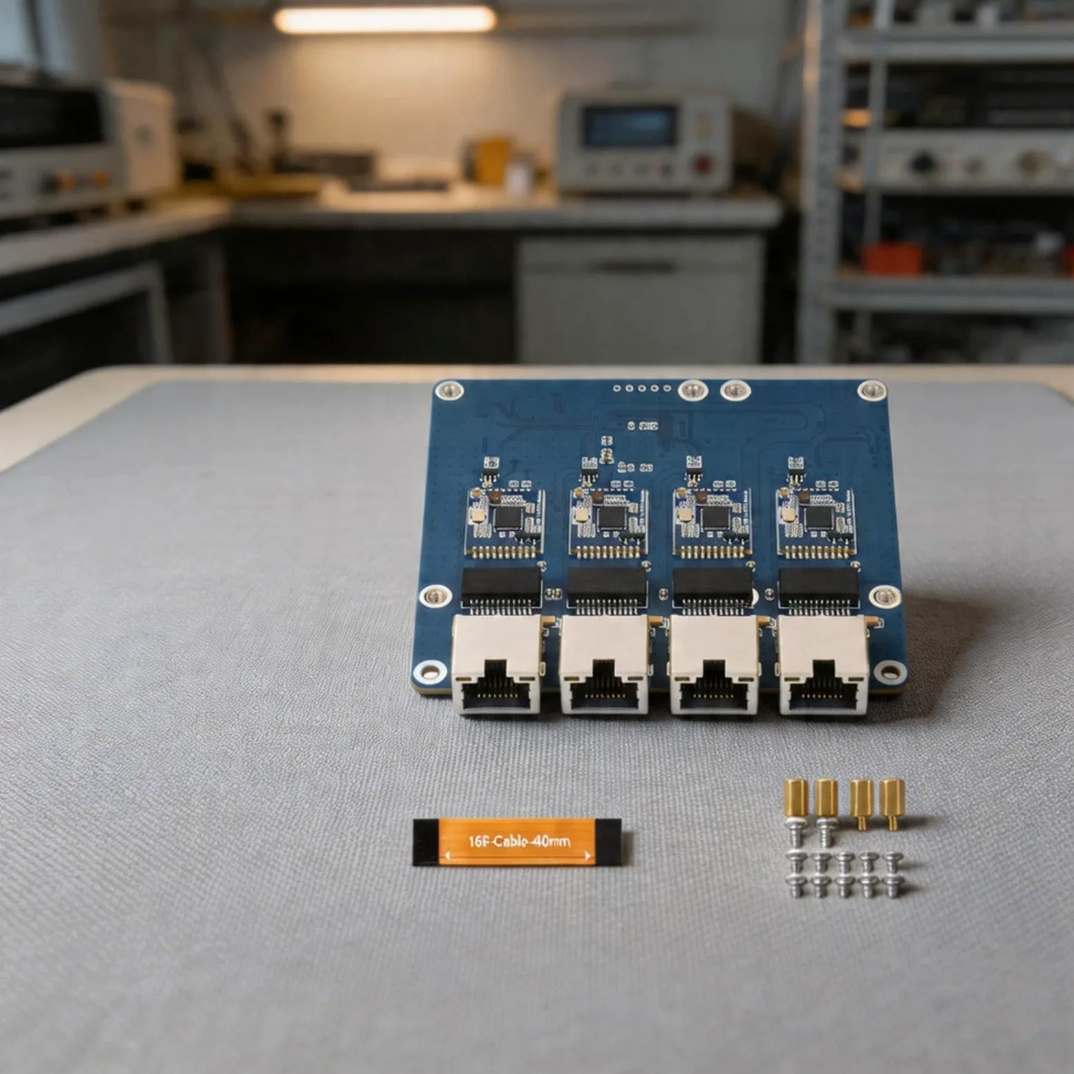 Scheda adattatore Ethernet a 4 porte senza driver per Raspberry Pi 5, hub di rete Gigabit che supporta la trasmissione rapida dei dati 2.5G (scheda Gigabit ETH)