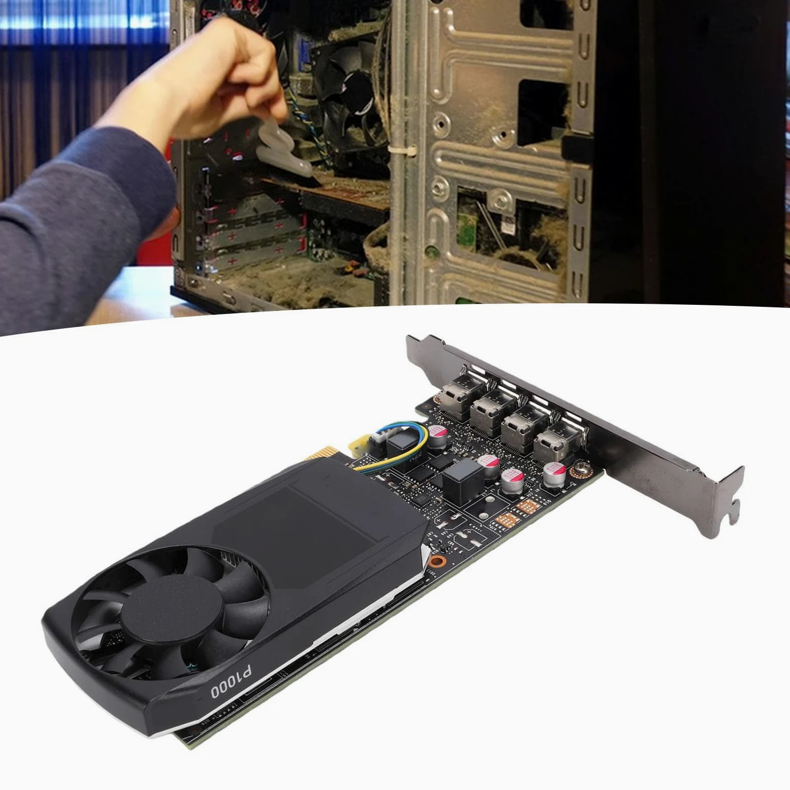 Tangxi per Scheda Grafica Quadro P1000, 4 GB GDDR5, per Core | Scheda Grafica per Workstation, Supporto GDDR5 da 4 GB per Uscita GUDA 640 Core 4 Display 4K