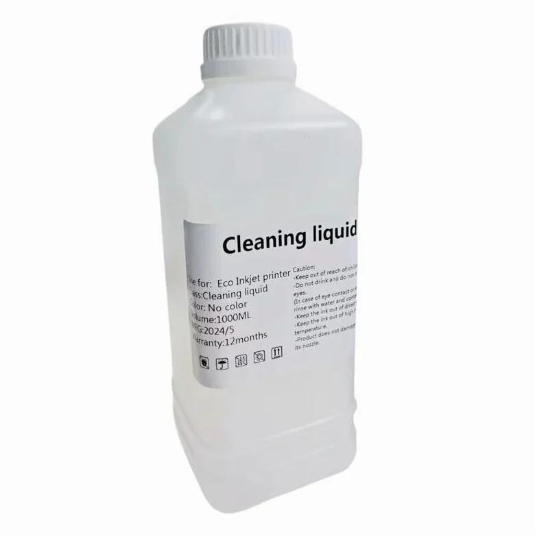 Soluzione Di Pulizia For Testine Di Stampa Eco-solvente Da 1000 Ml, Liquido Di Lavaggio Universale, Compatibile Con Epson DX5 DX7 TX800 XP600 5113 I3200