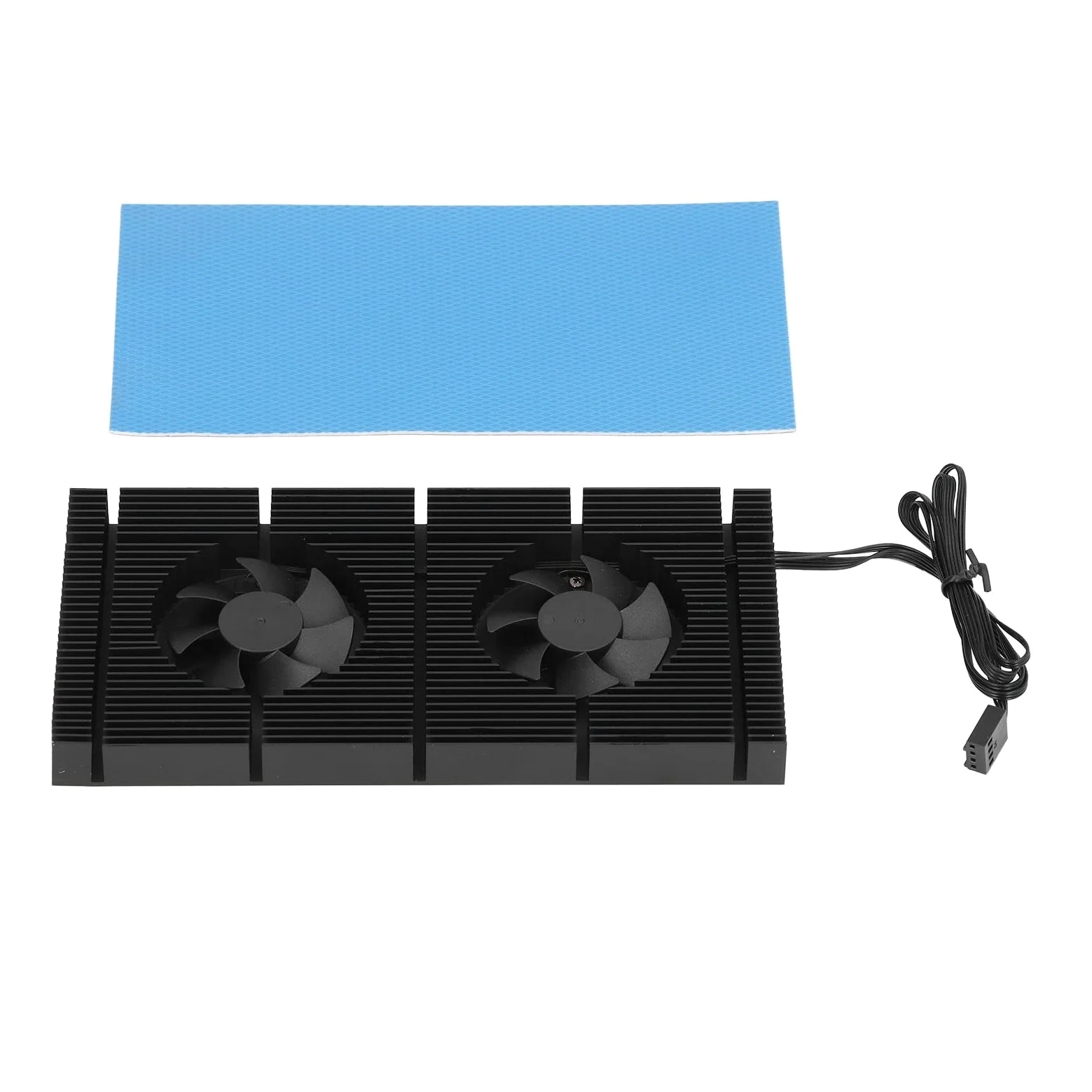 Cocoarm GK6 Doppia Ventola PWM VRAM Dissipatore di Calore GPU in Lega di Alluminio Piastra Posteriore Radiatore 90 X 180 X 15 Mm Regolabile da 1500 a 5000 Giri/min per Raffreddamento Memoria
