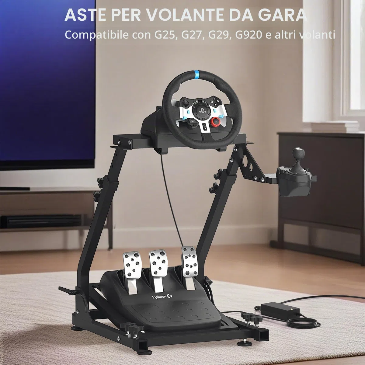 Caricabatterie 24V Compatibile con Logitech G920 G29 G923 G25 G27 G940 Racing Steering Forza motrice GT Racing Wheel APD DA-42H24 AD10110LF 190211-0010 Cavo di alimentazione