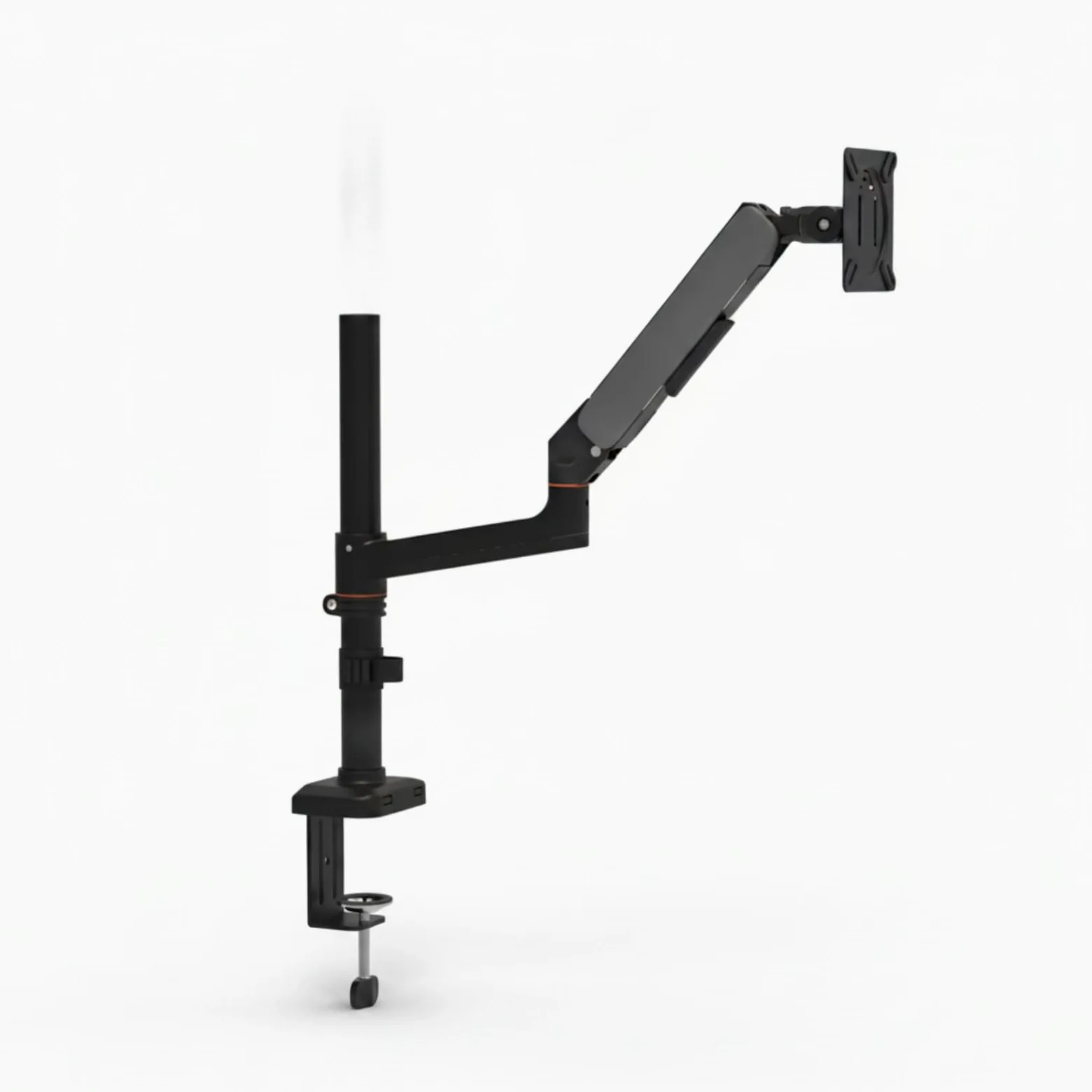 Supporto per Schermo con Morsetto a C, Nero, style to 2 | Gestione Dei Cavi Integrata, Supporto da Scrivania per schermo con Molla a Gas, Ergonomico, lavoro , giocatore
