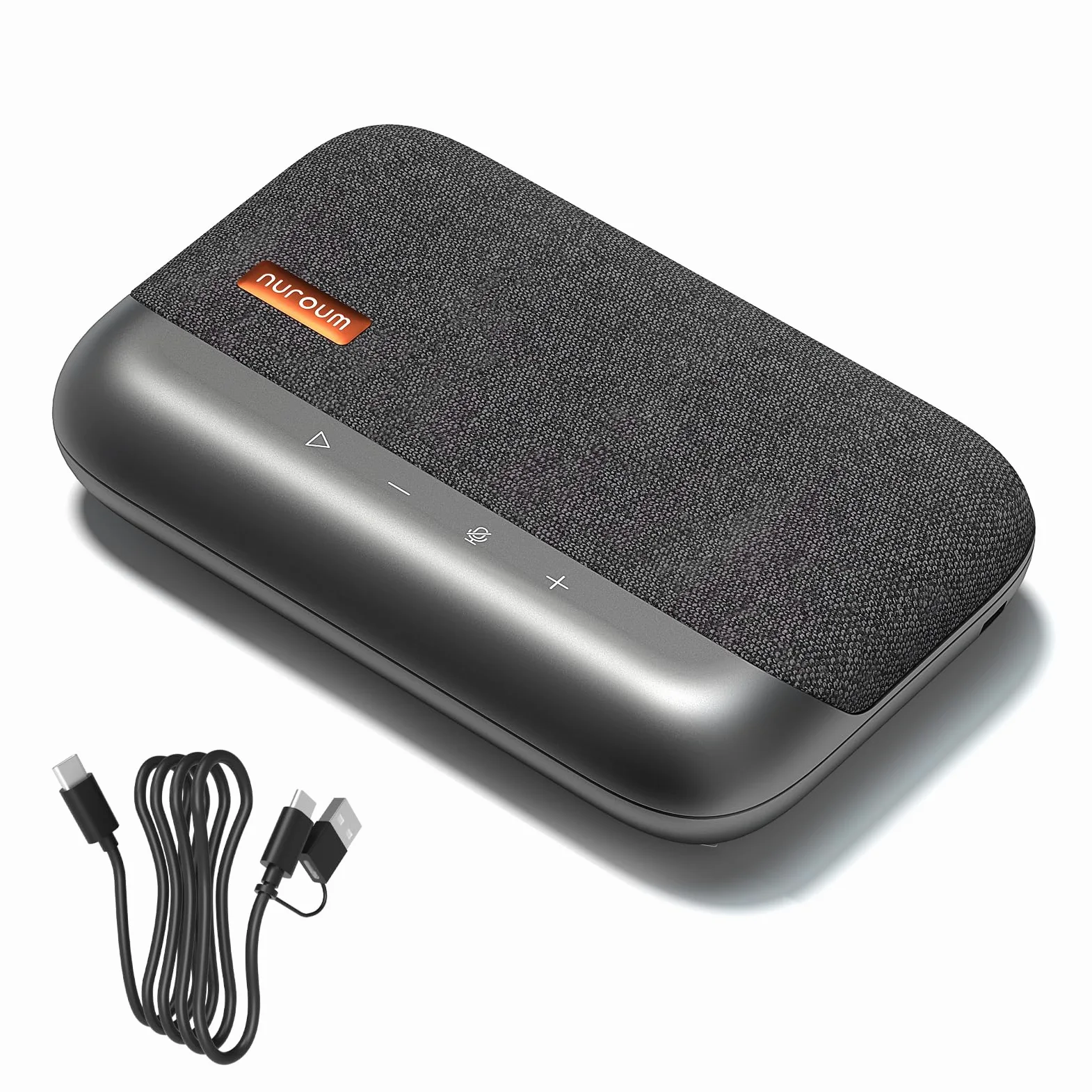 Nuroum A05U Microfono USB per Conferenze, Microfono & Acquisizione Vocale 360° con Cancellazione Rumore, Altoparlante per PC/Ufficio Domestico/Laptop/Riunioni, Plug&Play Compatibile con Zoom/Teams/Mac