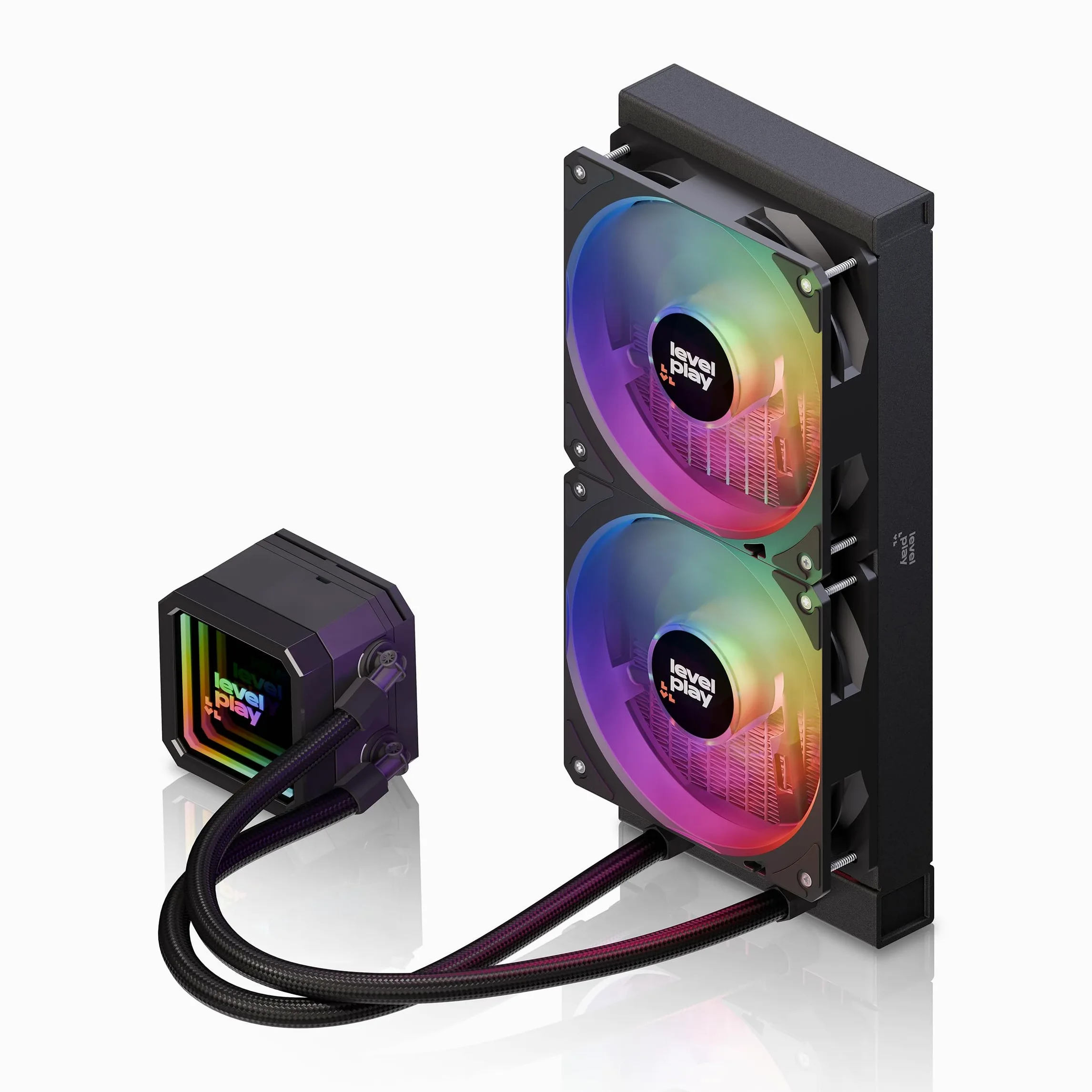 Levelplay Combat CL240 AIO Raffreddamento a Liquido - TDP 280W, Pompa ARGB Infinity, Raffreddamento Radiatore 240mm, Ventole ARGB Gen 2 CF120, Compatibile AMD AM5/AM4 e Intel LGA 1851/LGA 1700, Nero