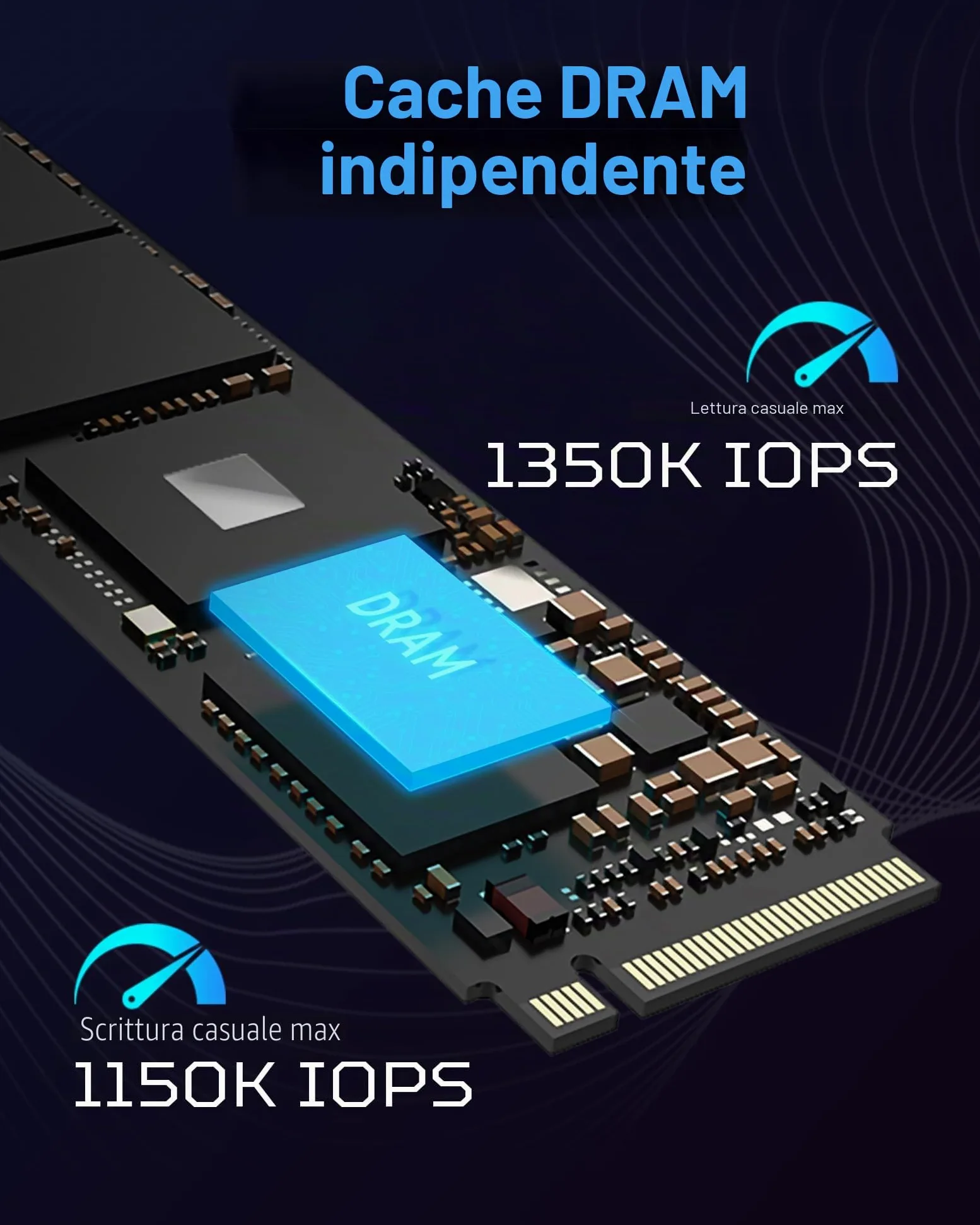Acer Predator GM7000 Unità SSD interna da 2 TB: M.2 2280 PCIe NVMe Gen4x4 con cache DRAM, fino a 7400 MB/s di riproduzione, SSD interno per laptop e desktop, compatibile PS5