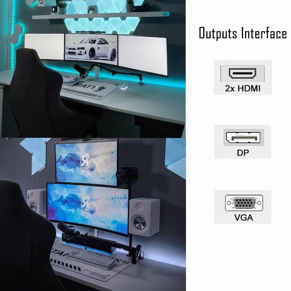 GT 730 4GB Scheda Video, 2 HDMI, DisplayPort, VGA, DDR3 64-bit, Low Profile Scheda Grafica PC, Computer GPU, Low Power, PCI Express x8, DirectX 12