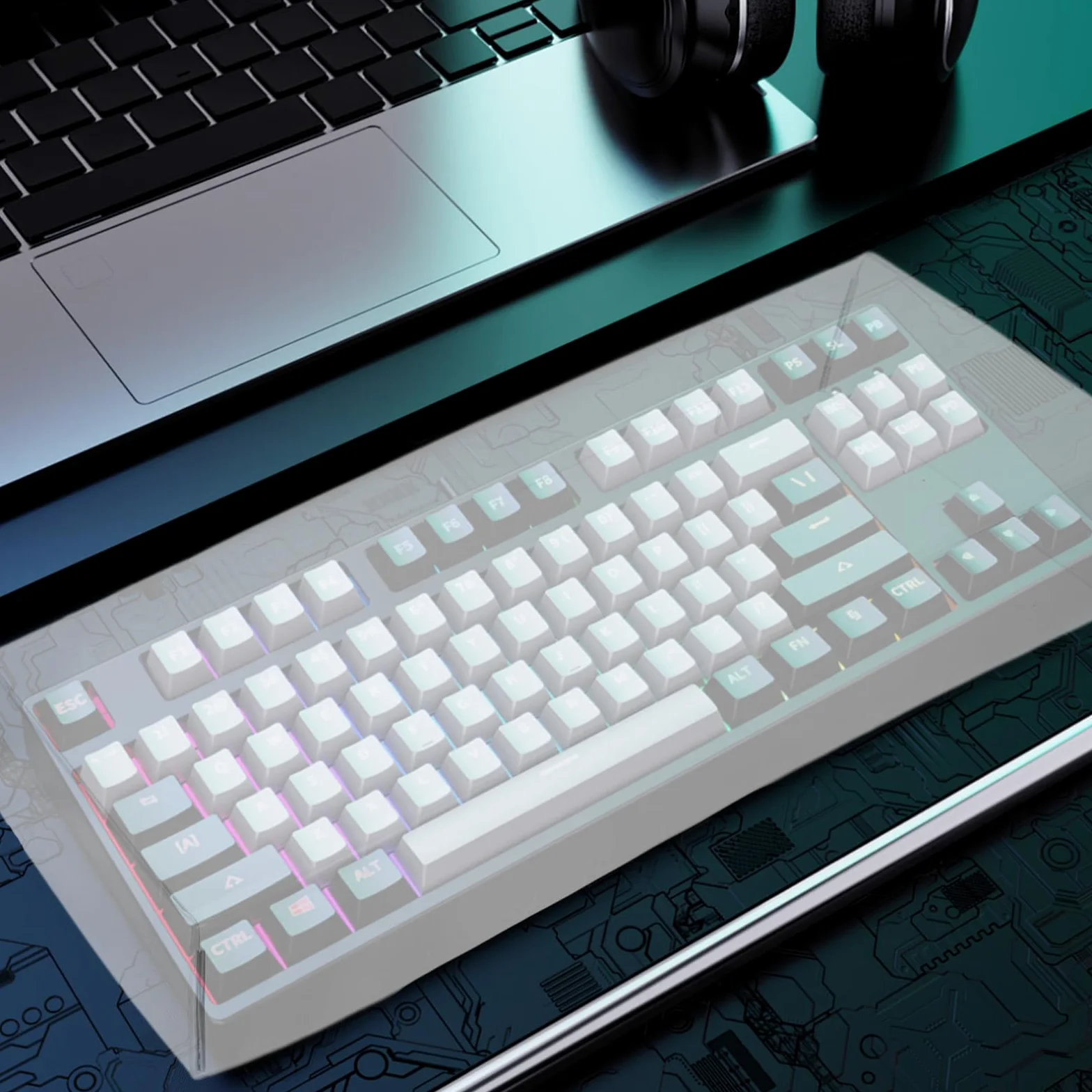 Copertura Protettiva per Tastiera in Acrilico Trasparente, Protezione Antipolvere per Tastiera da Gioco Extra Large 520x180x60mm, Accessorio per Computer Desktop e Notebook