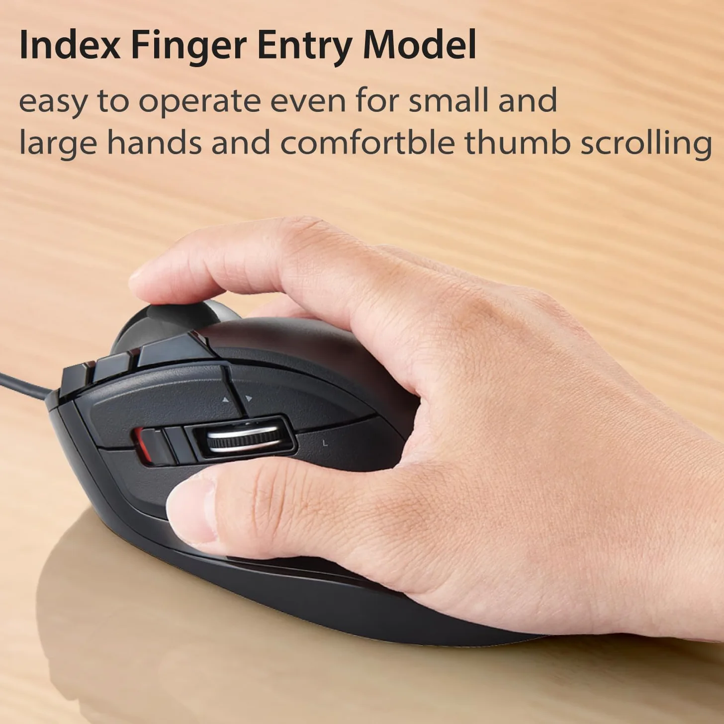Elecom M-DT2URBK - mouse con trackball, PC/Mac, a 4 vie