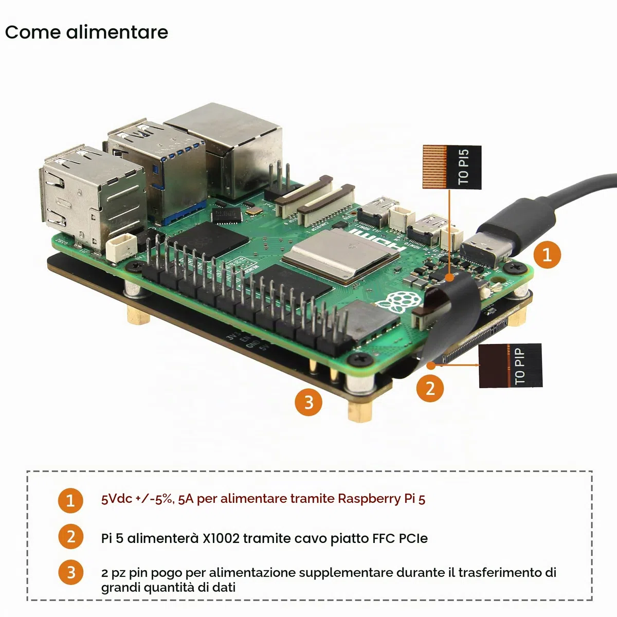 Geekworm X1002 M.2 NVMe SSD PIP PCIe Peripheral Board Bottom Base for Raspberry Pi 5