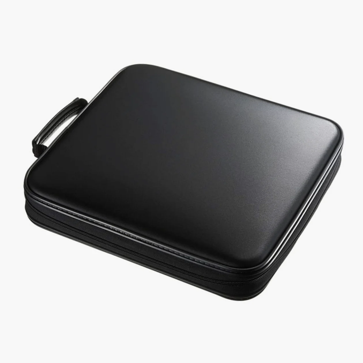 Porta CD in Plastica Cerniera Custodia Portatile per Dischi Contenitore per Dvd Maniglia per Trasporto Facile e Protezione da Graffi