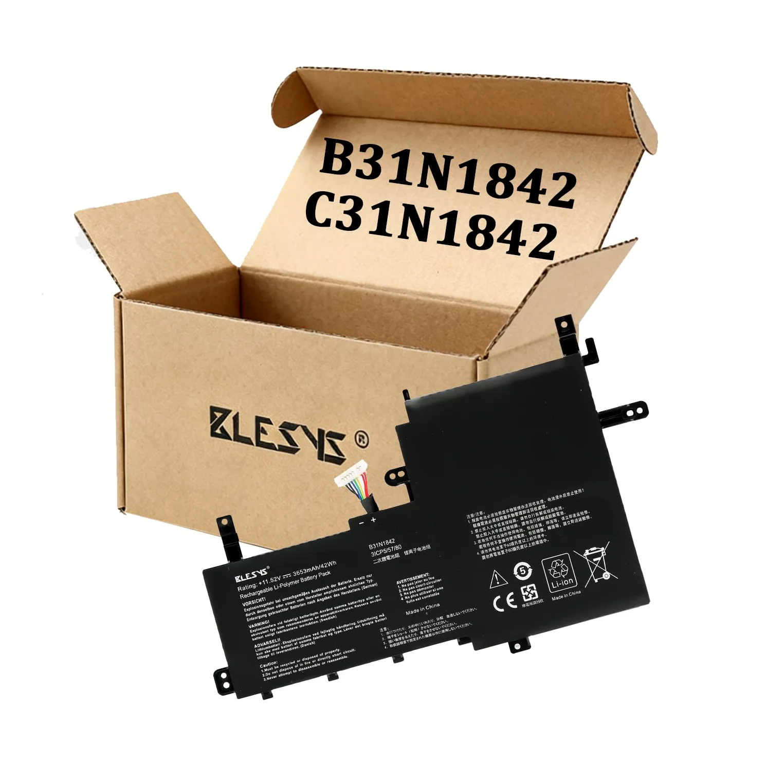 BLESYS B31N1842 C31N1842 Batteria per Asus Vivobook 15 K513E Series
